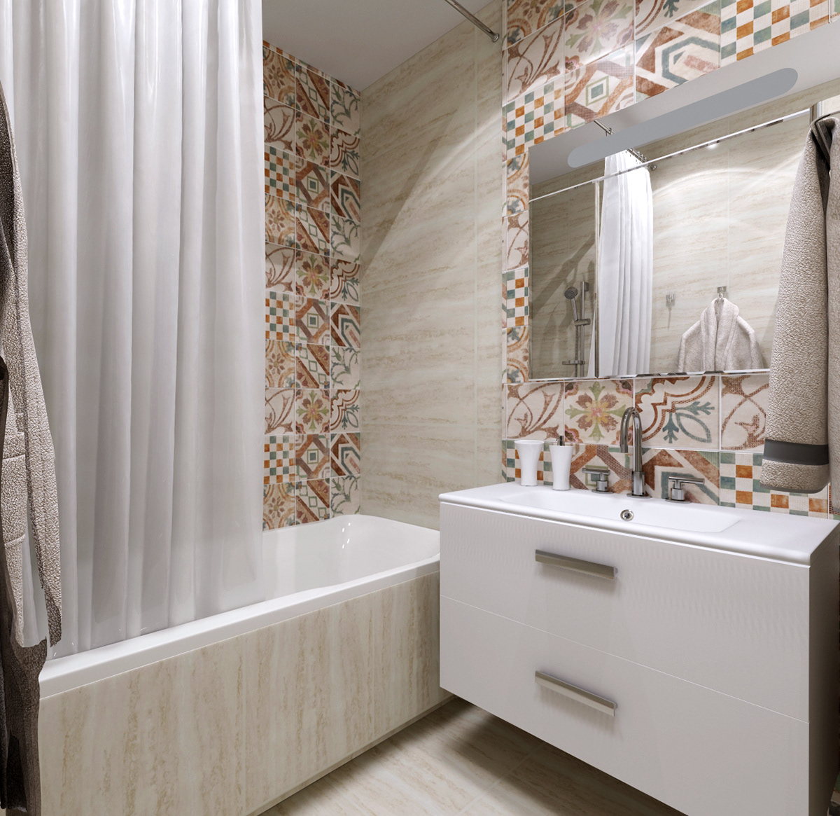 Дизайн проект 2 х. комн. квартиры — Изображение №21 — 3D на Dprofile