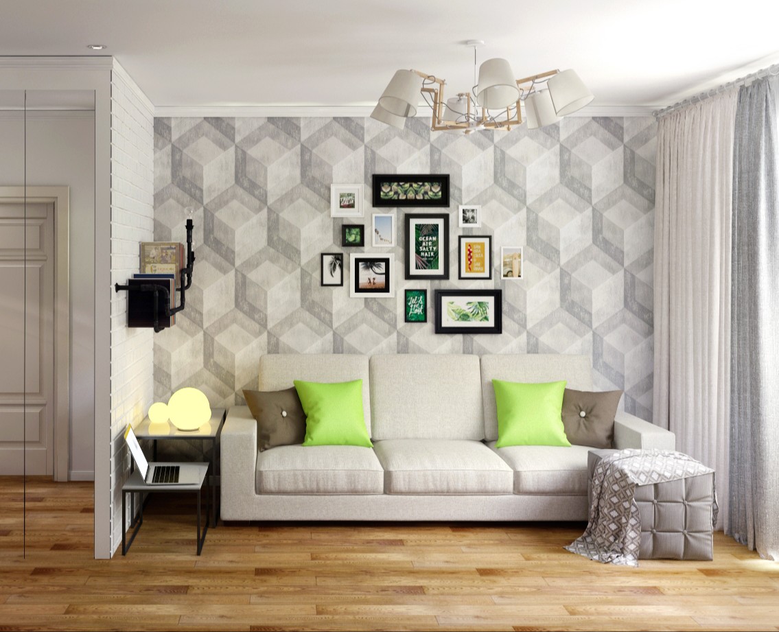 Дизайн проект 2 х. комн. квартиры — 3D на Dprofile