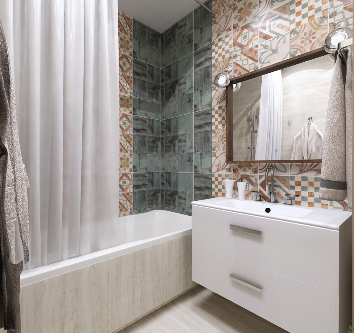 Дизайн проект 2 х. комн. квартиры — Изображение №24 — 3D на Dprofile