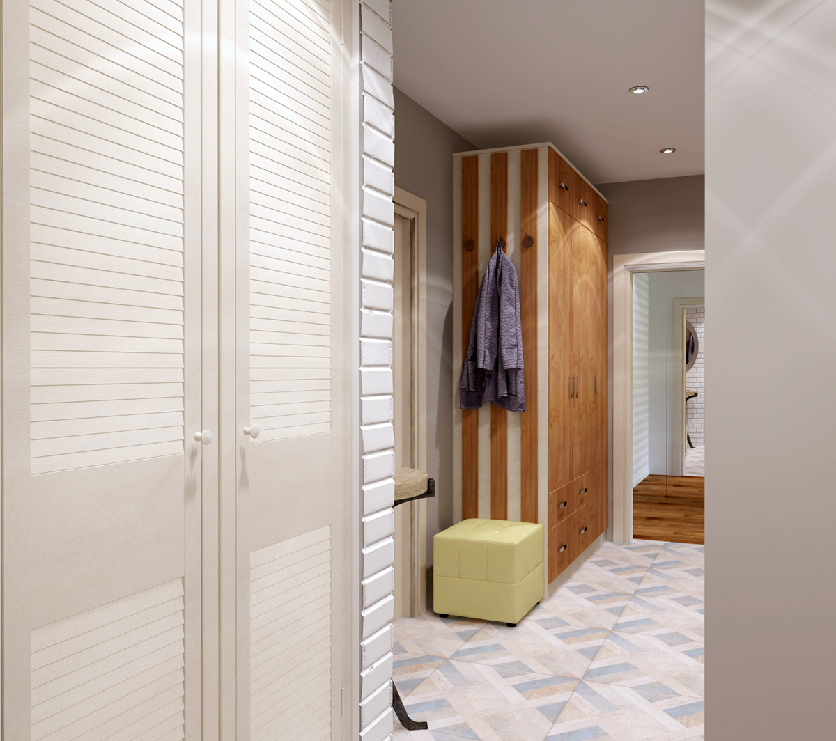 Дизайн проект 2 х. комн. квартиры — Изображение №20 — 3D на Dprofile