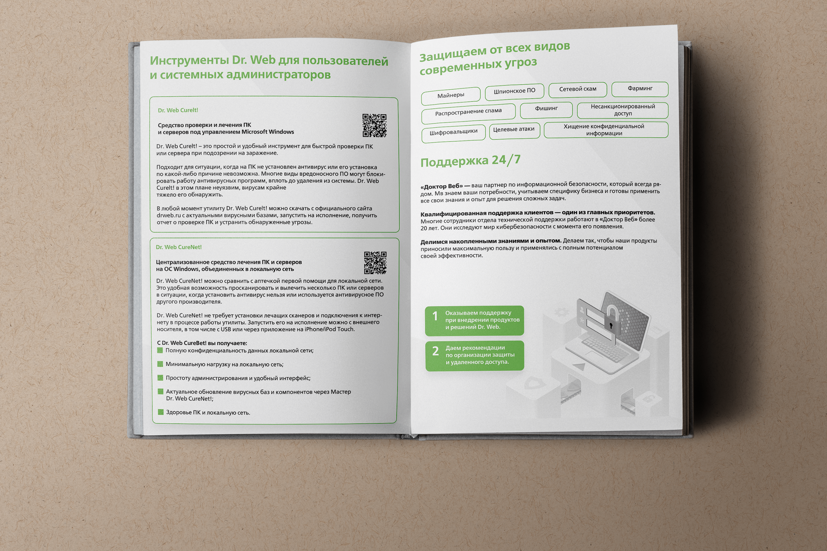Brochure layout for Dr. Web — Изображение №4 — Маркетинг на Dprofile