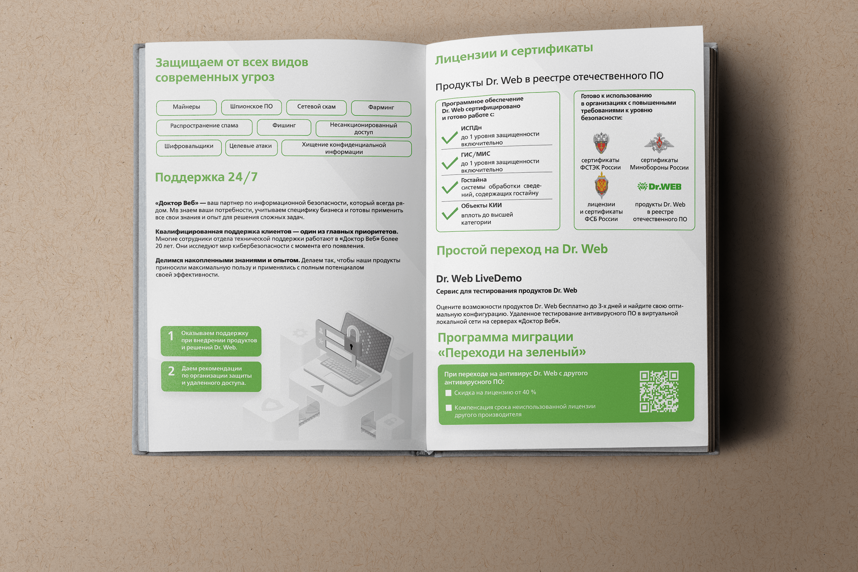 Brochure layout for Dr. Web — Изображение №5 — Маркетинг на Dprofile