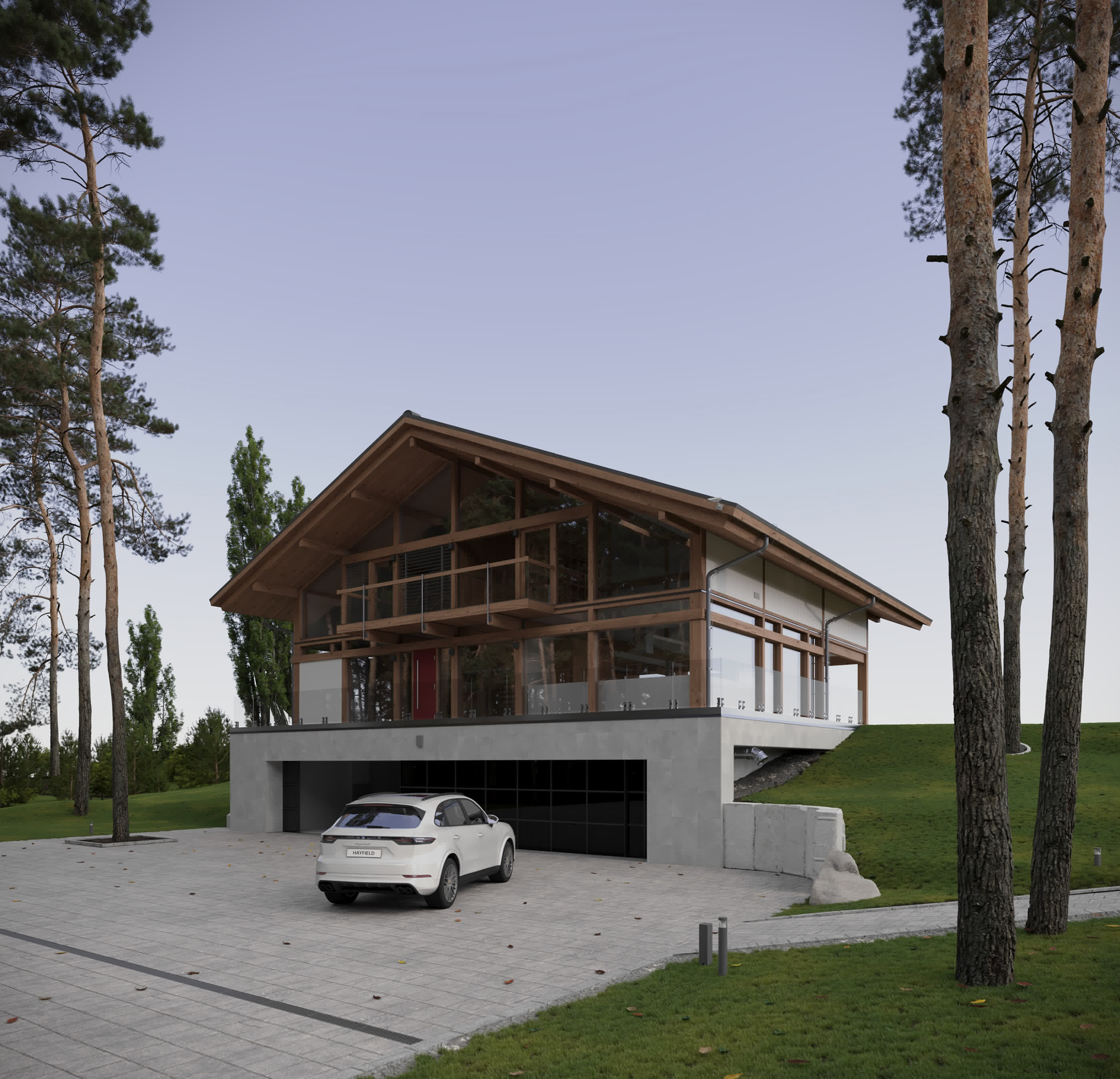 Архитектурная визуализация / Wood and Glass Villa — Изображение №8 — 3D на Dprofile