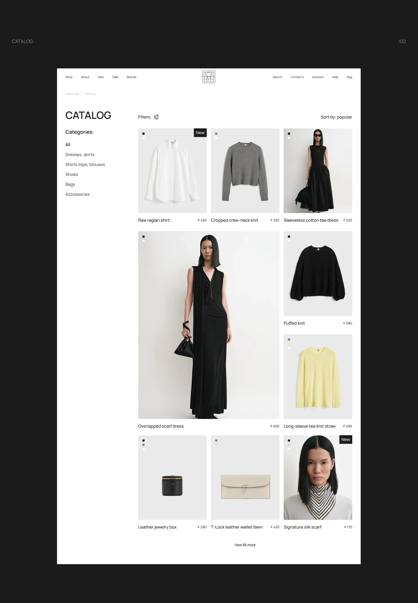 Store | Toteme| Design concept — Изображение №5 — Интерфейсы на Dprofile