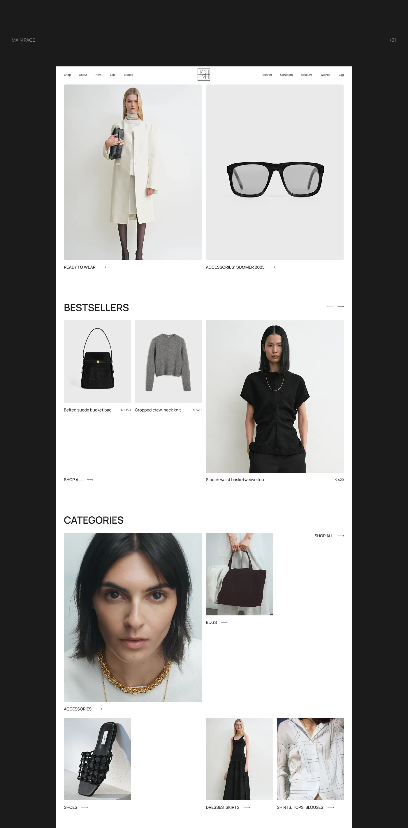 Store | Toteme| Design concept — Изображение №2 — Интерфейсы на Dprofile