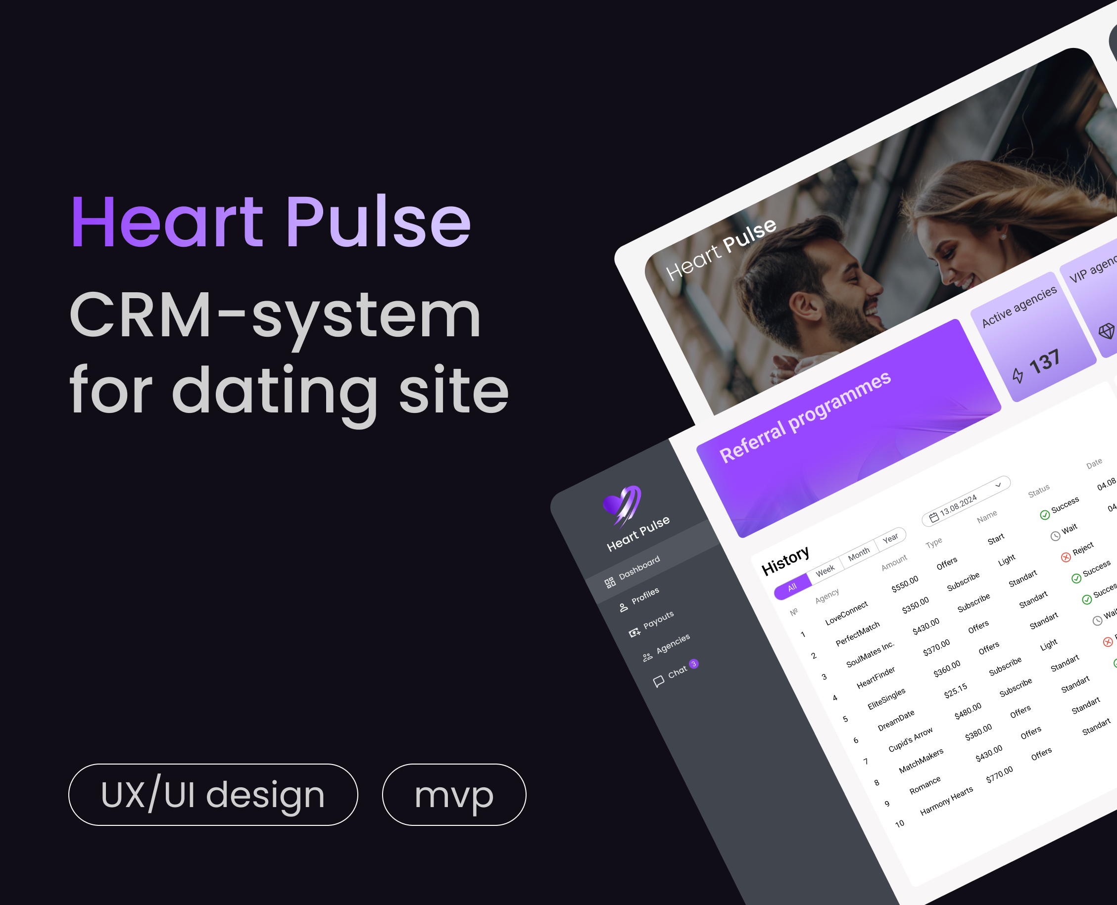 CRM System "Heart Pulse" — Интерфейсы на Dprofile