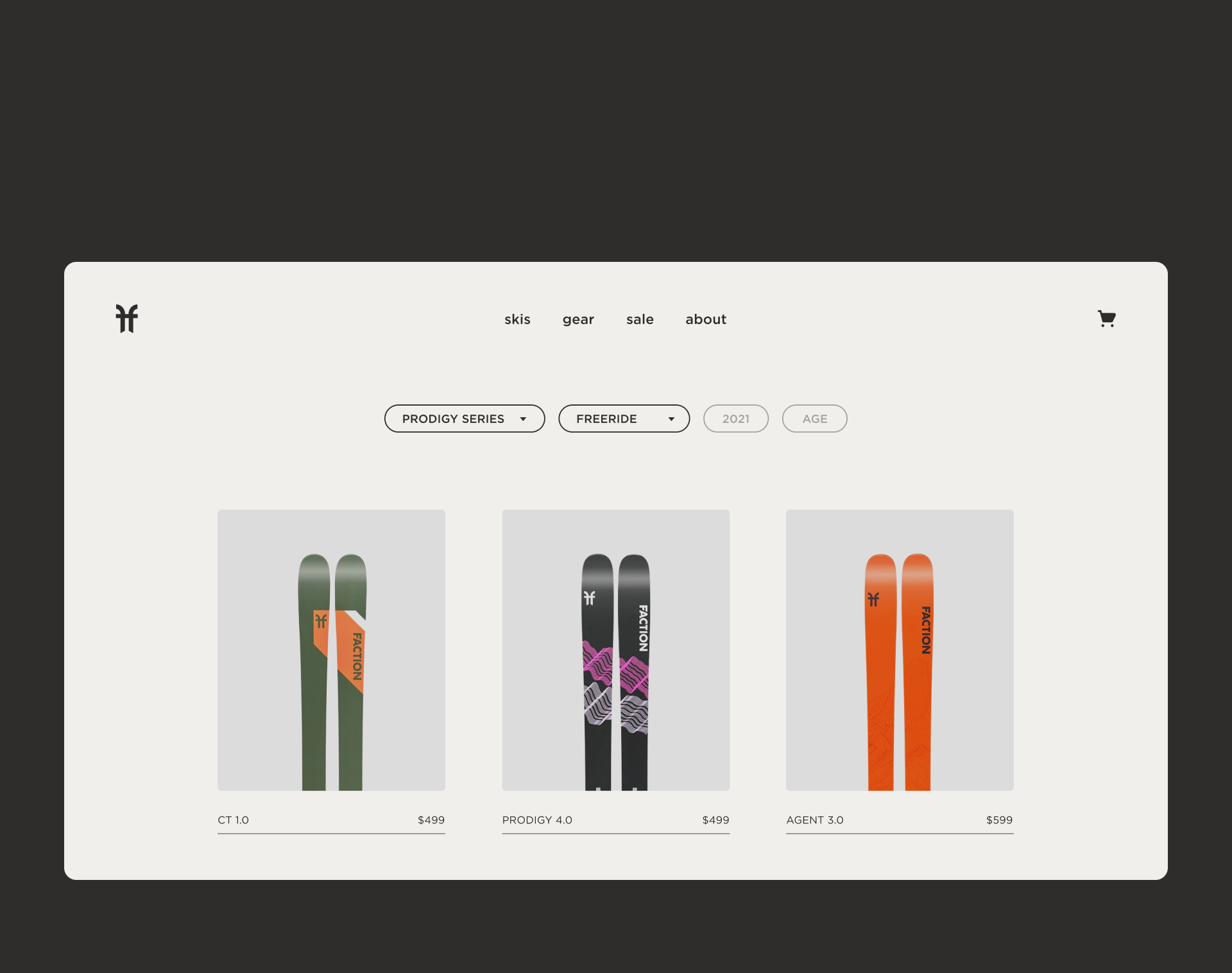 FACTION Ski website redesign — Изображение №7 — Интерфейсы, Брендинг на Dprofile