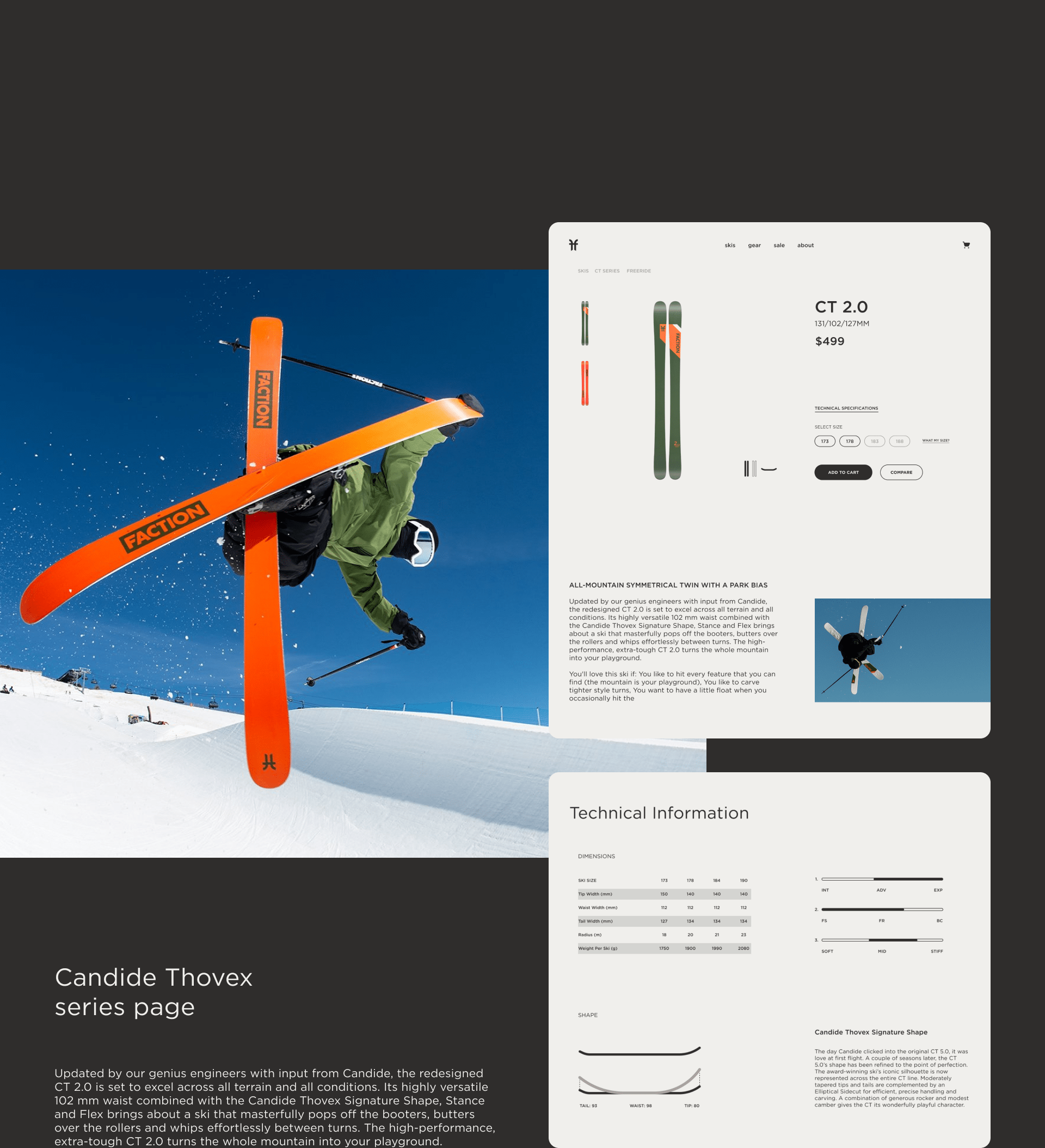 FACTION Ski website redesign — Изображение №5 — Интерфейсы, Брендинг на Dprofile