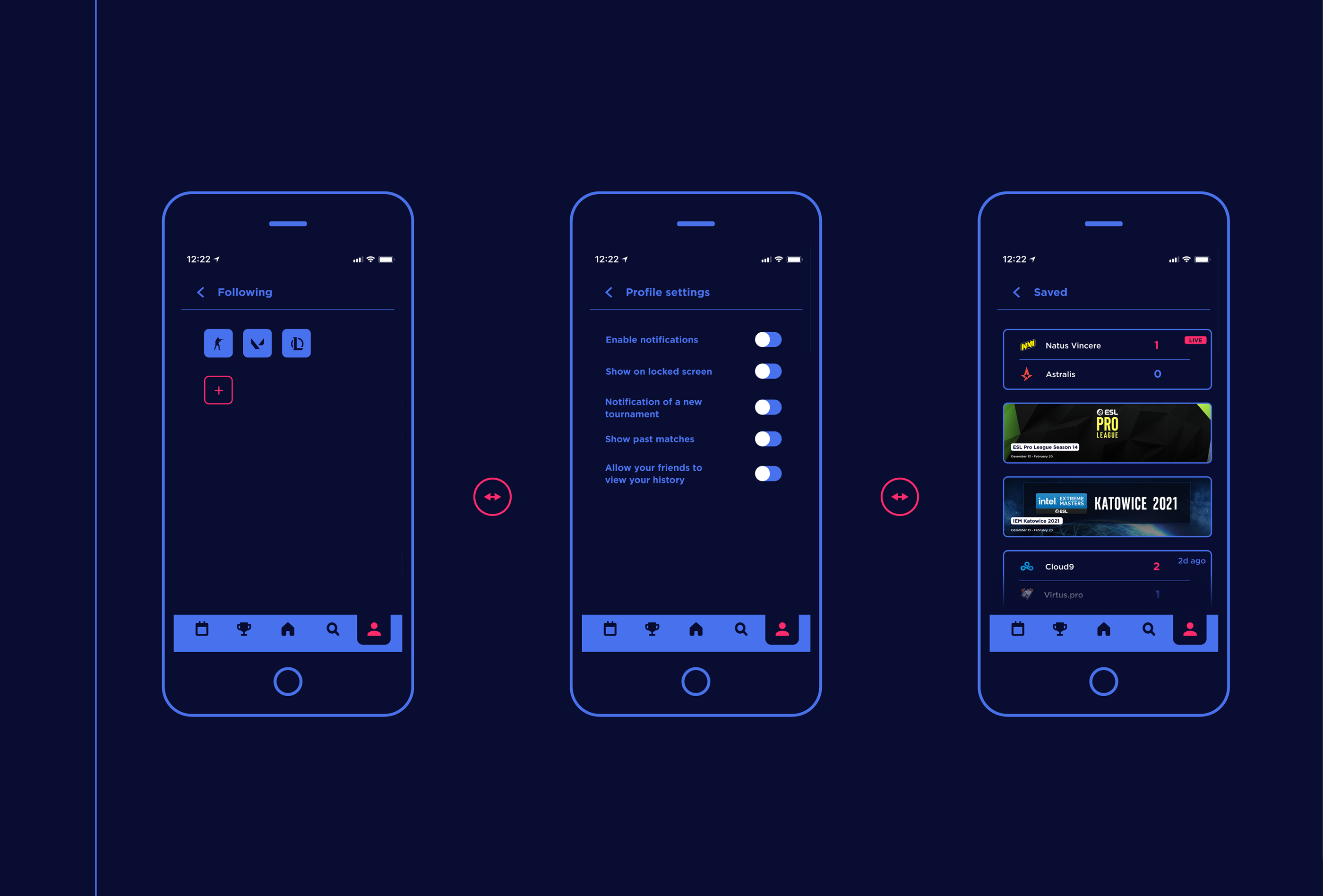 E-Sports app — Изображение №14 — Интерфейсы на Dprofile