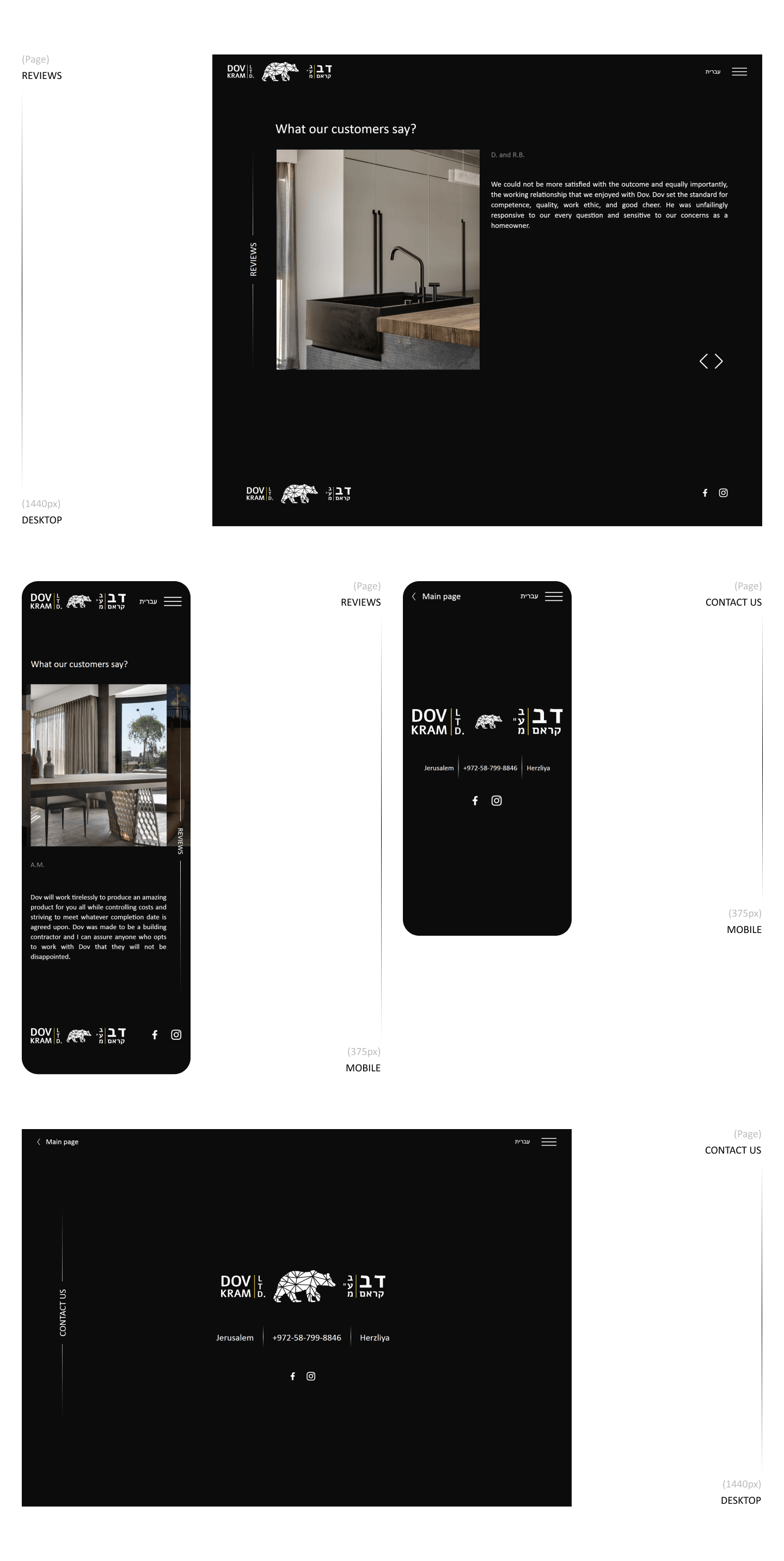 DovKram | Corporate website — Изображение №12 — Интерфейсы на Dprofile