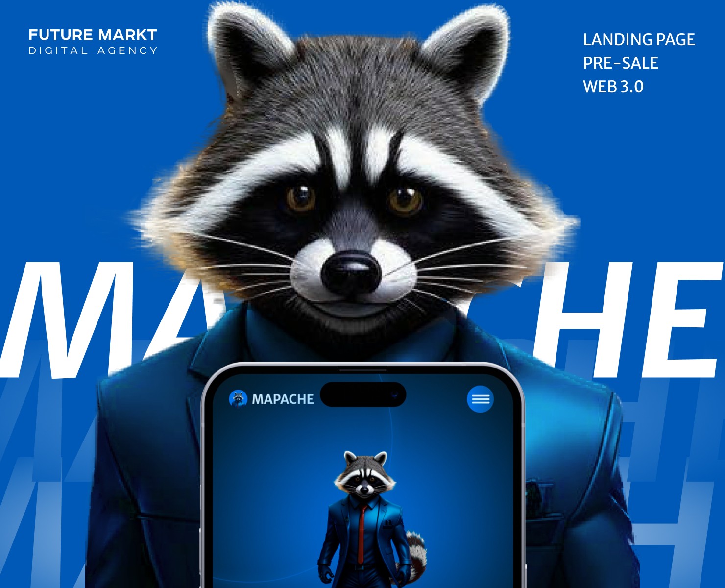Mapache | Pre-sale landing page — Интерфейсы на Dprofile