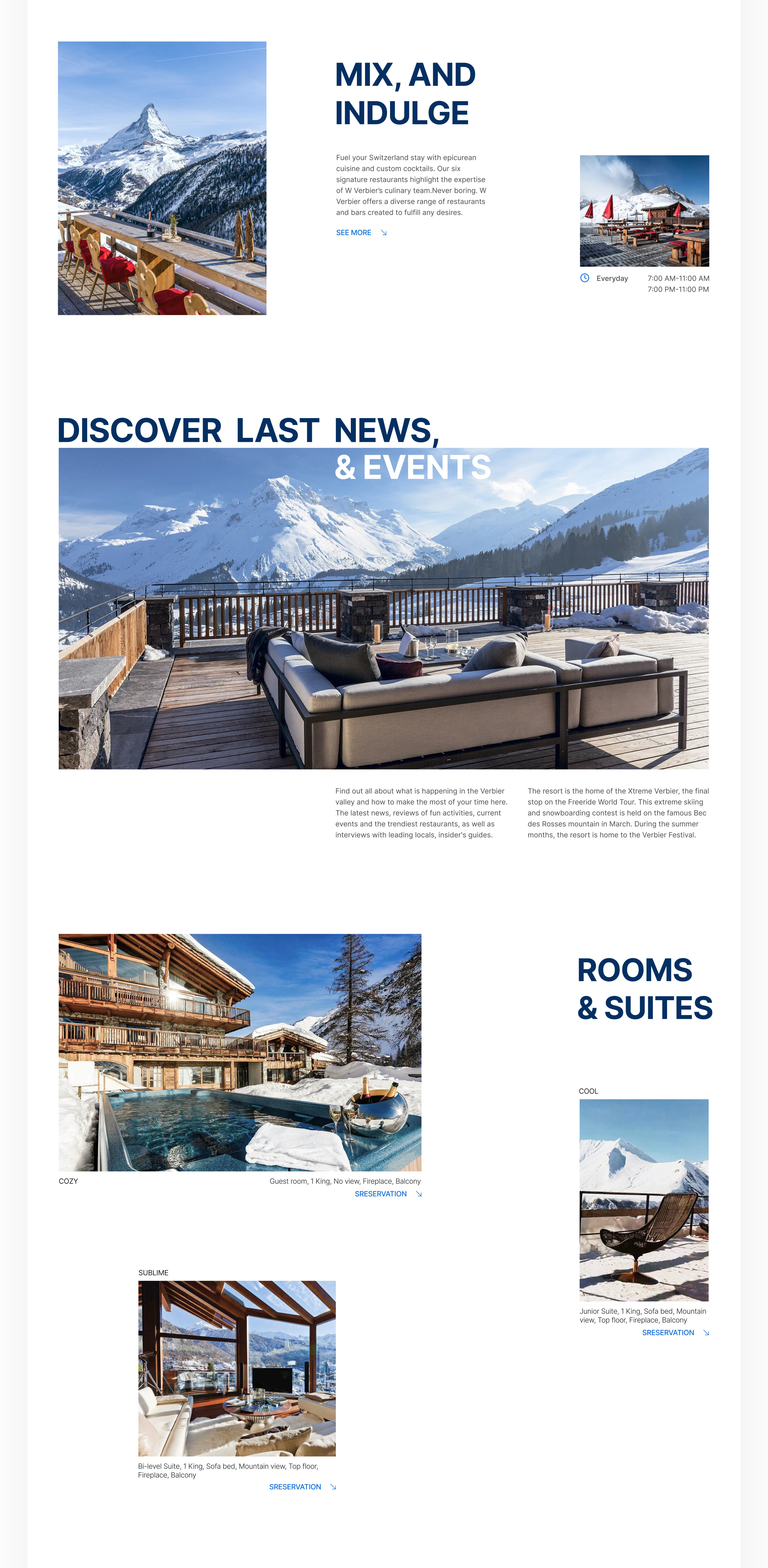Website Verbier Hotel Redesign — Изображение №4 — Интерфейсы на Dprofile