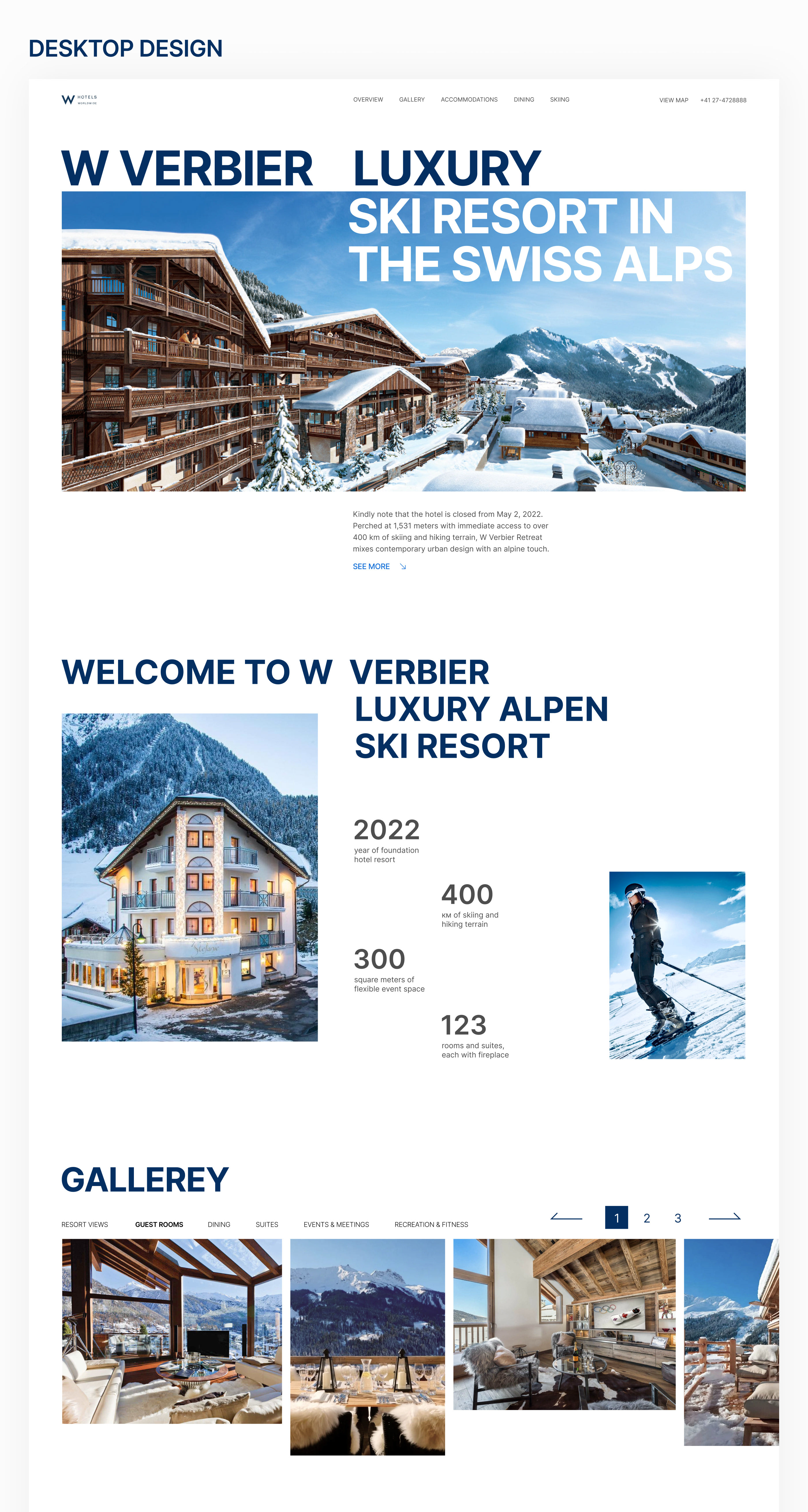 Website Verbier Hotel Redesign — Изображение №3 — Интерфейсы на Dprofile