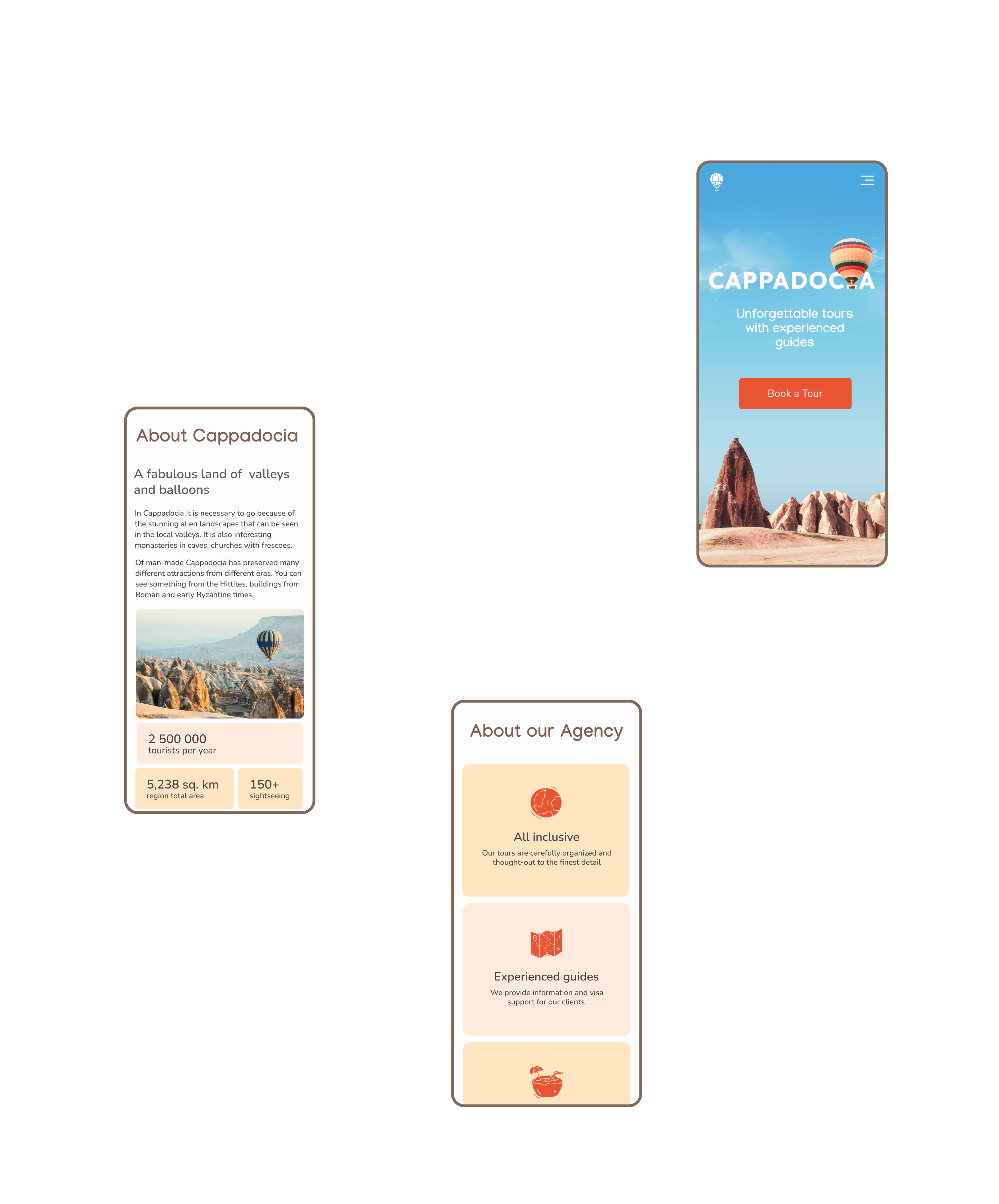 Tours Cappadocia Landing Page — Изображение №4 — Интерфейсы, Анимация на Dprofile