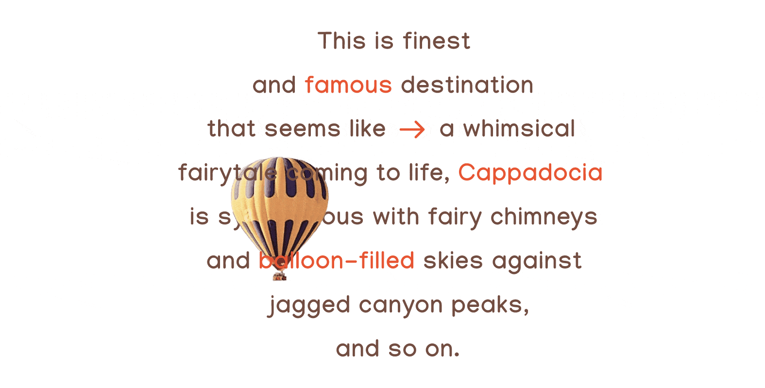 Tours Cappadocia Landing Page — Изображение №3 — Интерфейсы, Анимация на Dprofile