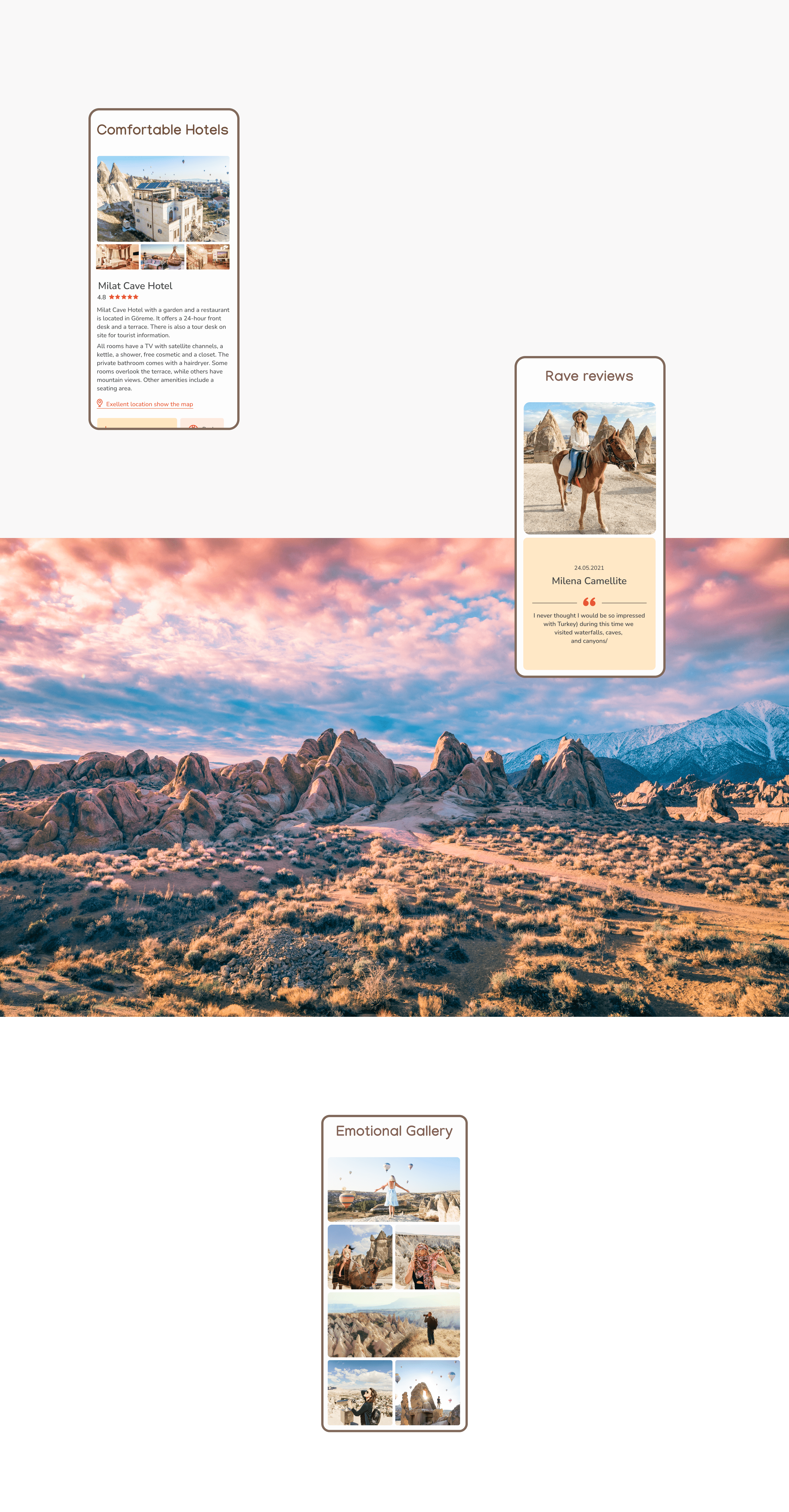 Tours Cappadocia Landing Page — Изображение №11 — Интерфейсы, Анимация на Dprofile