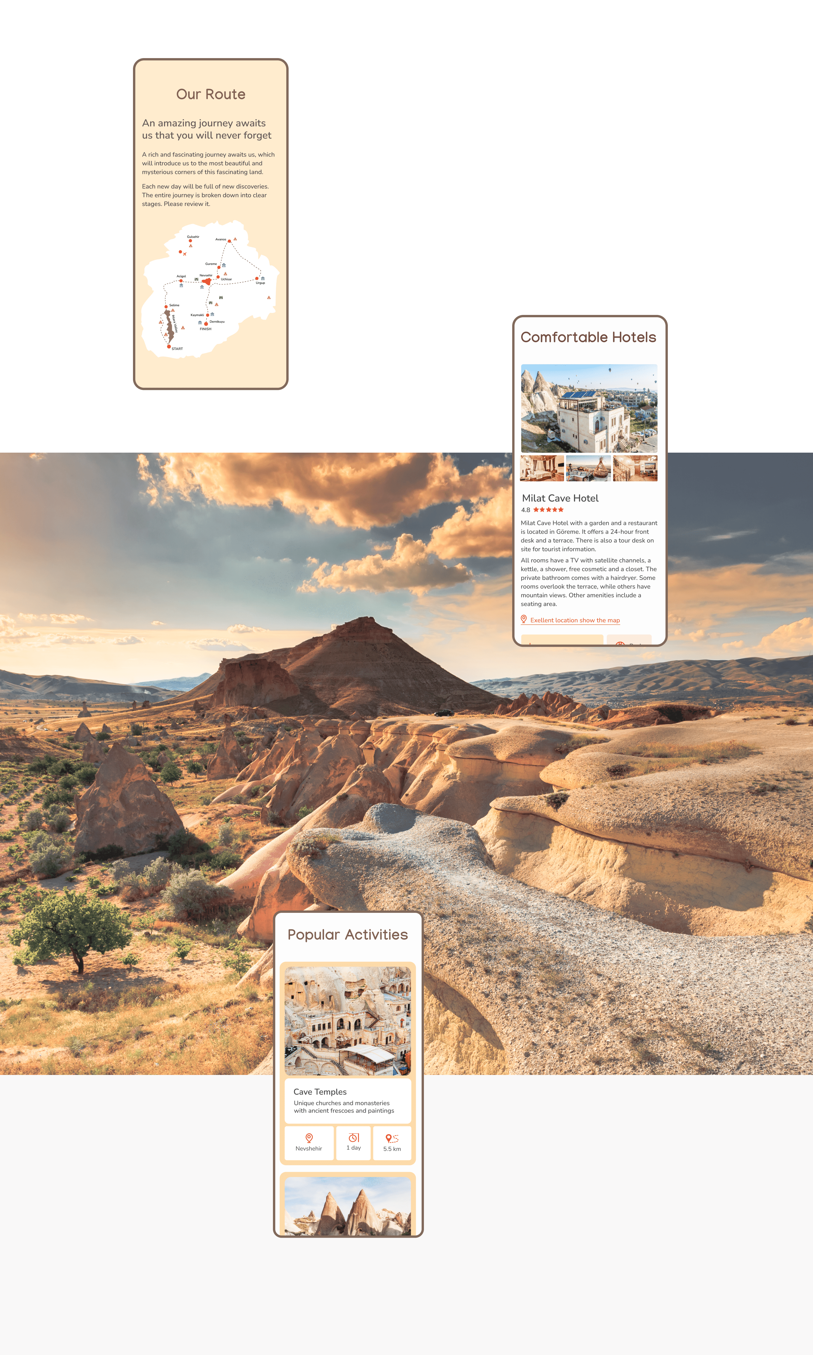 Tours Cappadocia Landing Page — Изображение №5 — Интерфейсы, Анимация на Dprofile