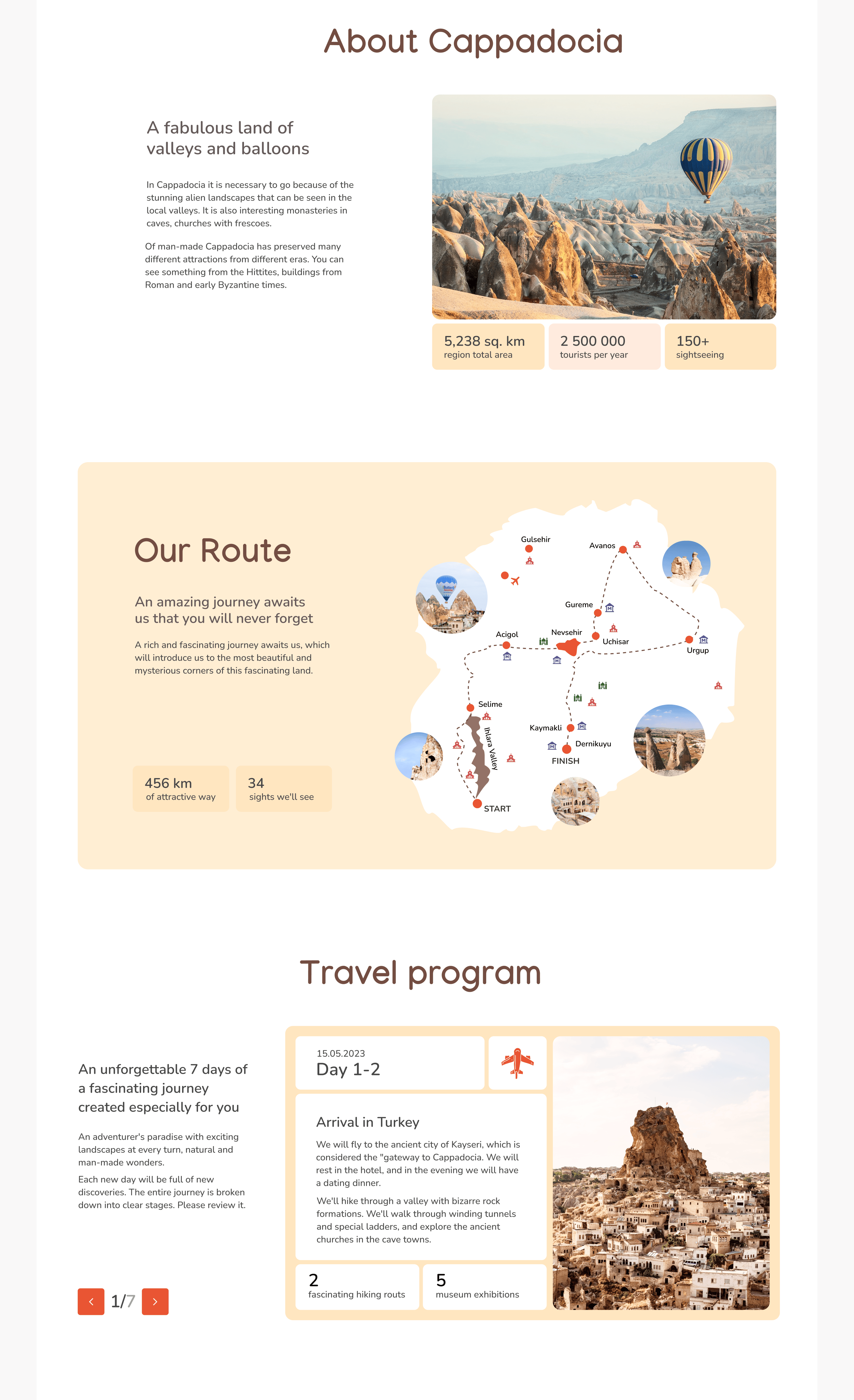 Tours Cappadocia Landing Page — Изображение №7 — Интерфейсы, Анимация на Dprofile