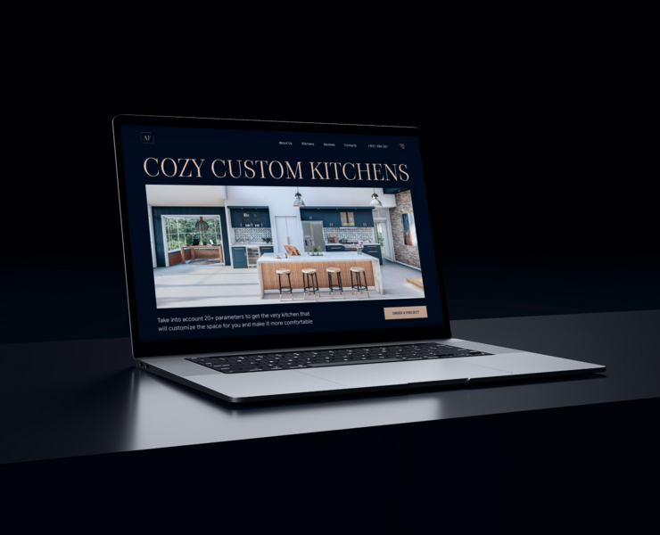 Kitchens Factory Website — Интерфейсы, Анимация на Dprofile