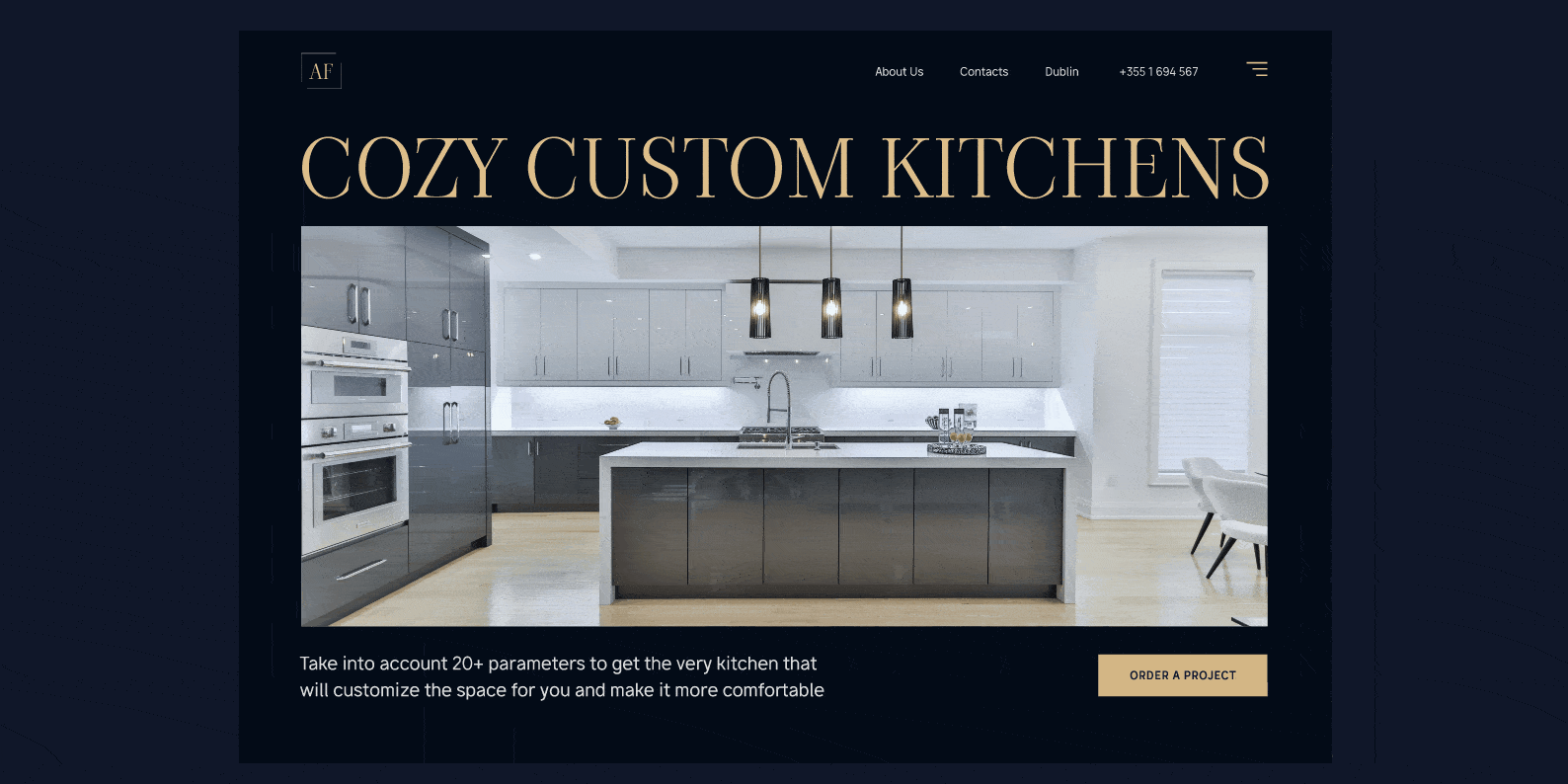 Kitchens Factory Website — Изображение №2 — Интерфейсы, Анимация на Dprofile