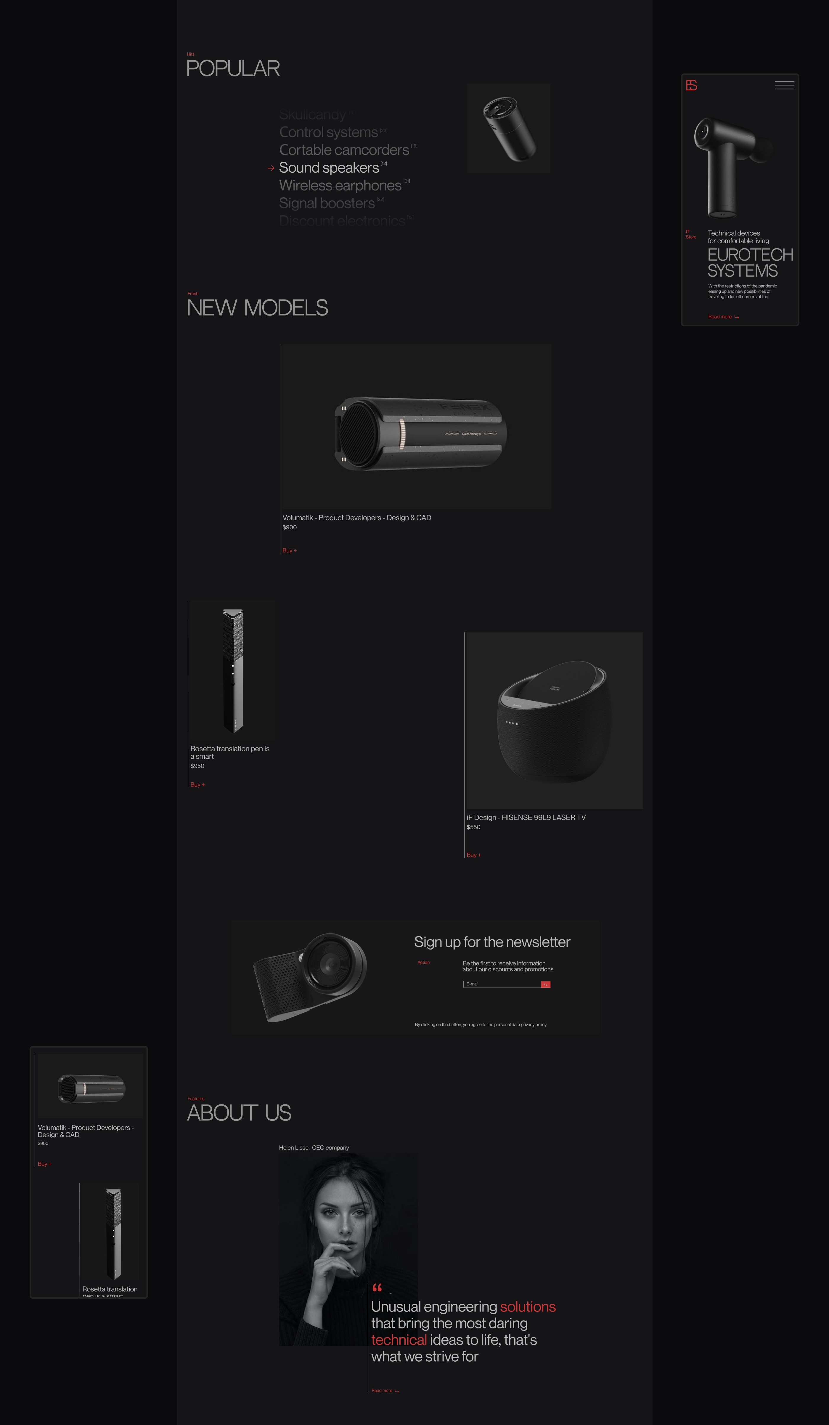 Eurotech System | E-Commerce | UI/UX | Branding | 3D — Изображение №3 — Интерфейсы, 3D на Dprofile