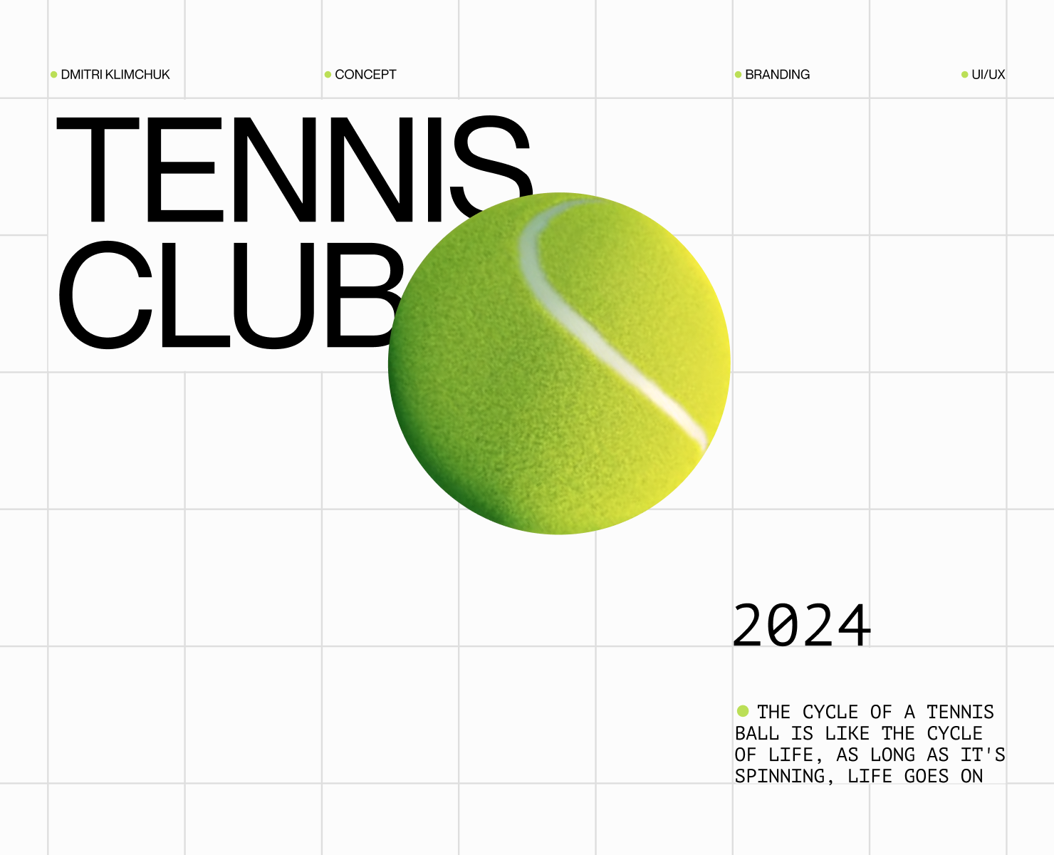 TENNIS CLUB WEBSITE [UI/UX] [BRANDING] [3D] — Интерфейсы, Анимация на Dprofile