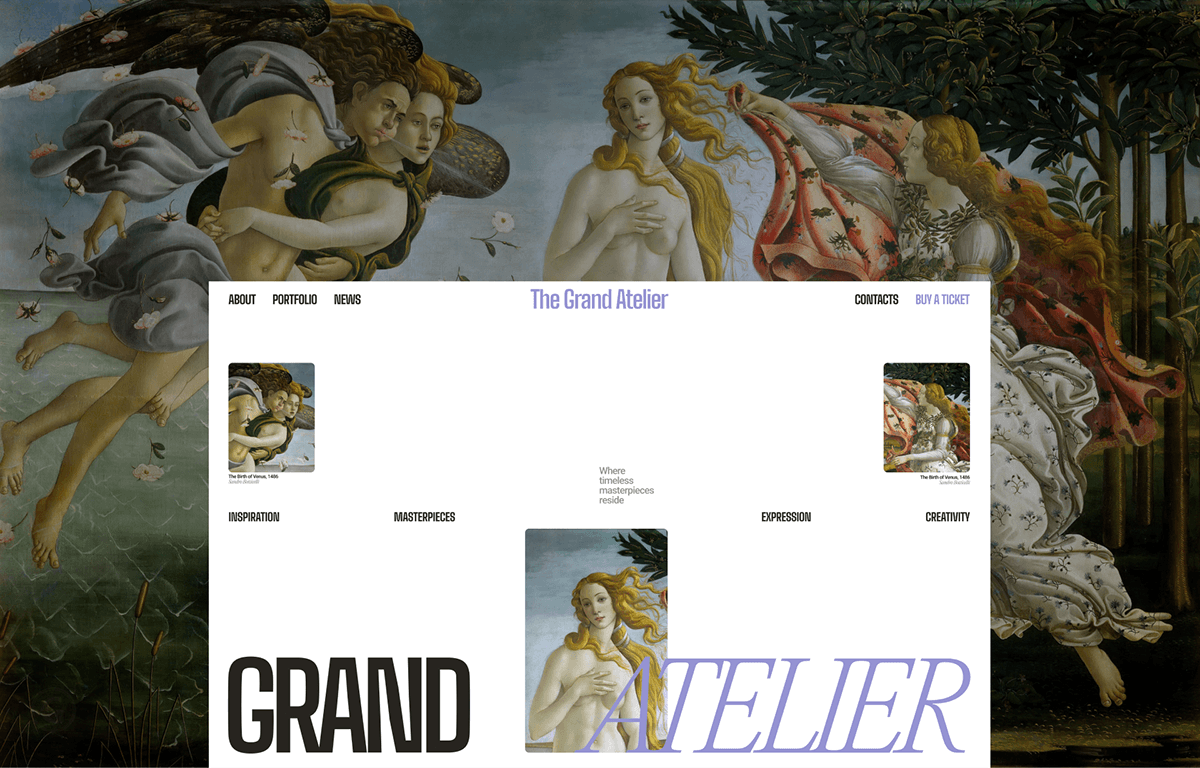 THE GRAND ATELIER | CORPORATE WEBSITE — Изображение №3 — Интерфейсы на Dprofile