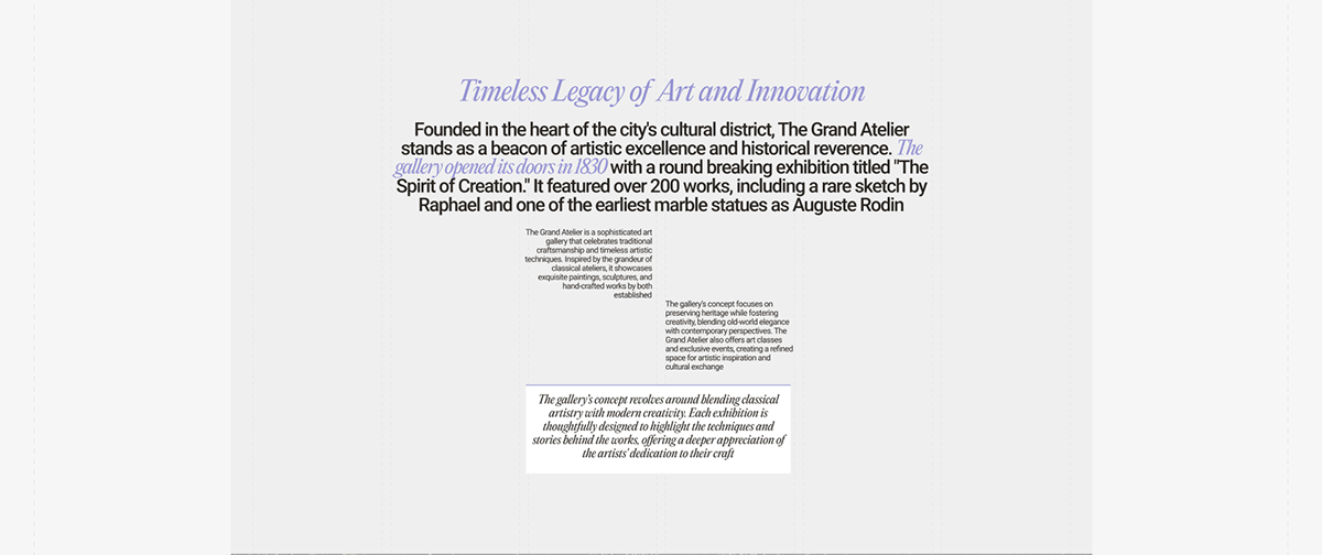 THE GRAND ATELIER | CORPORATE WEBSITE — Изображение №4 — Интерфейсы на Dprofile
