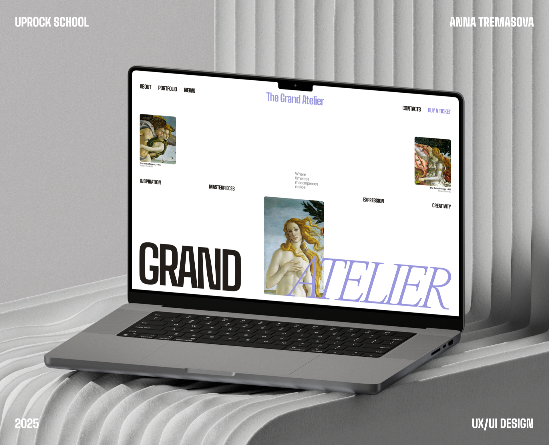 THE GRAND ATELIER | CORPORATE WEBSITE — Интерфейсы на Dprofile