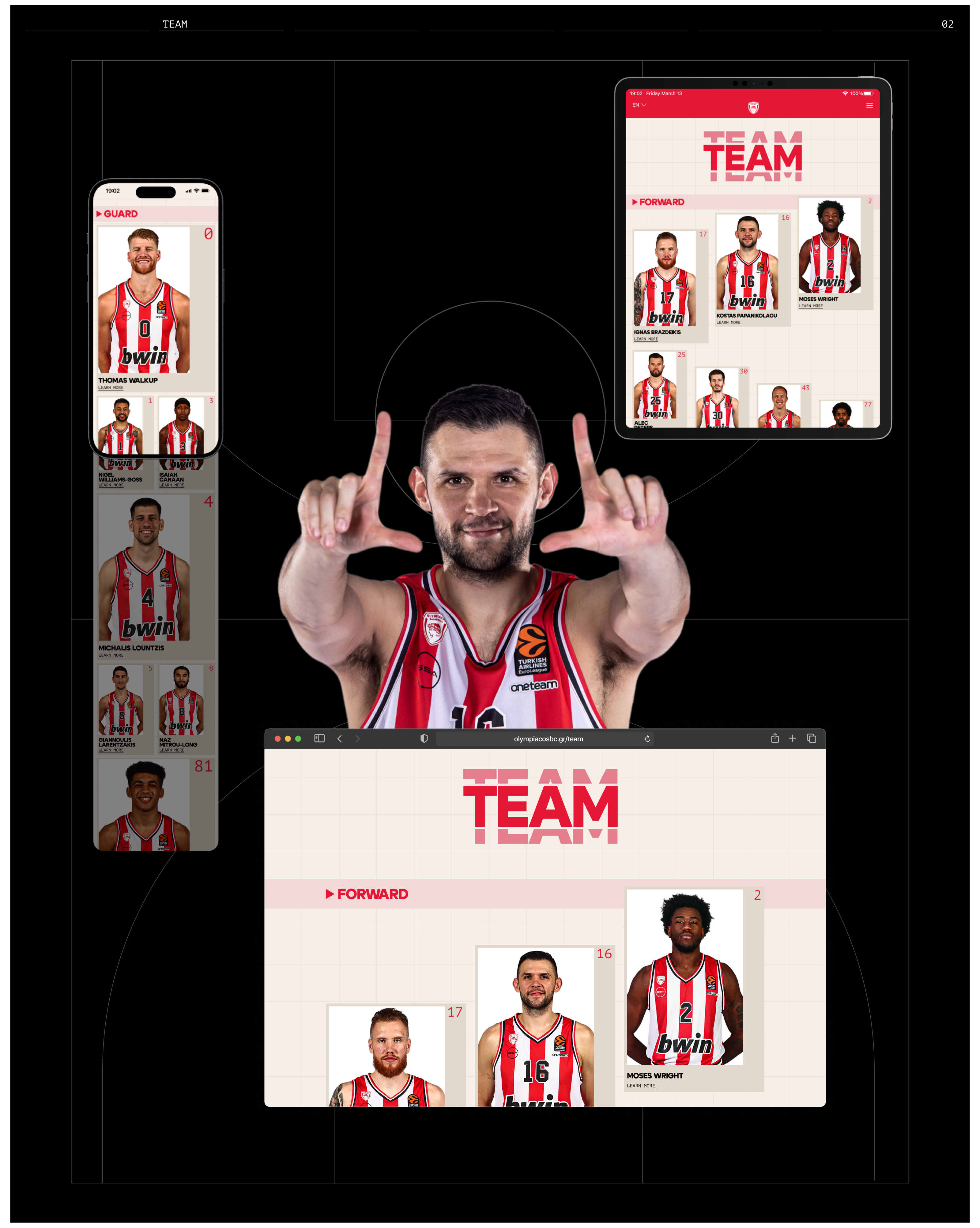 BC Olympiacos | Corporate website — Изображение №6 — Интерфейсы, Брендинг на Dprofile
