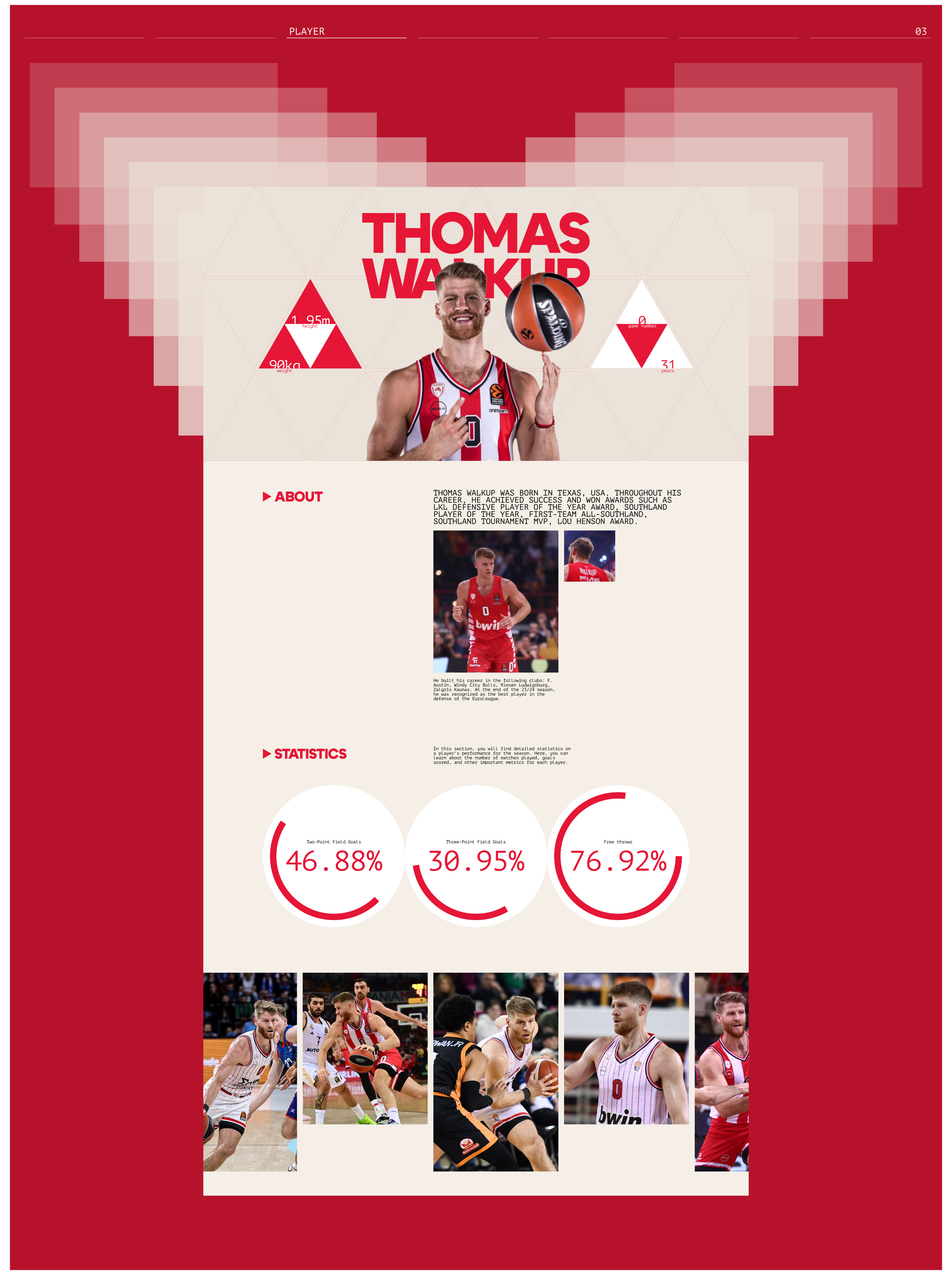 BC Olympiacos | Corporate website — Изображение №8 — Интерфейсы, Брендинг на Dprofile