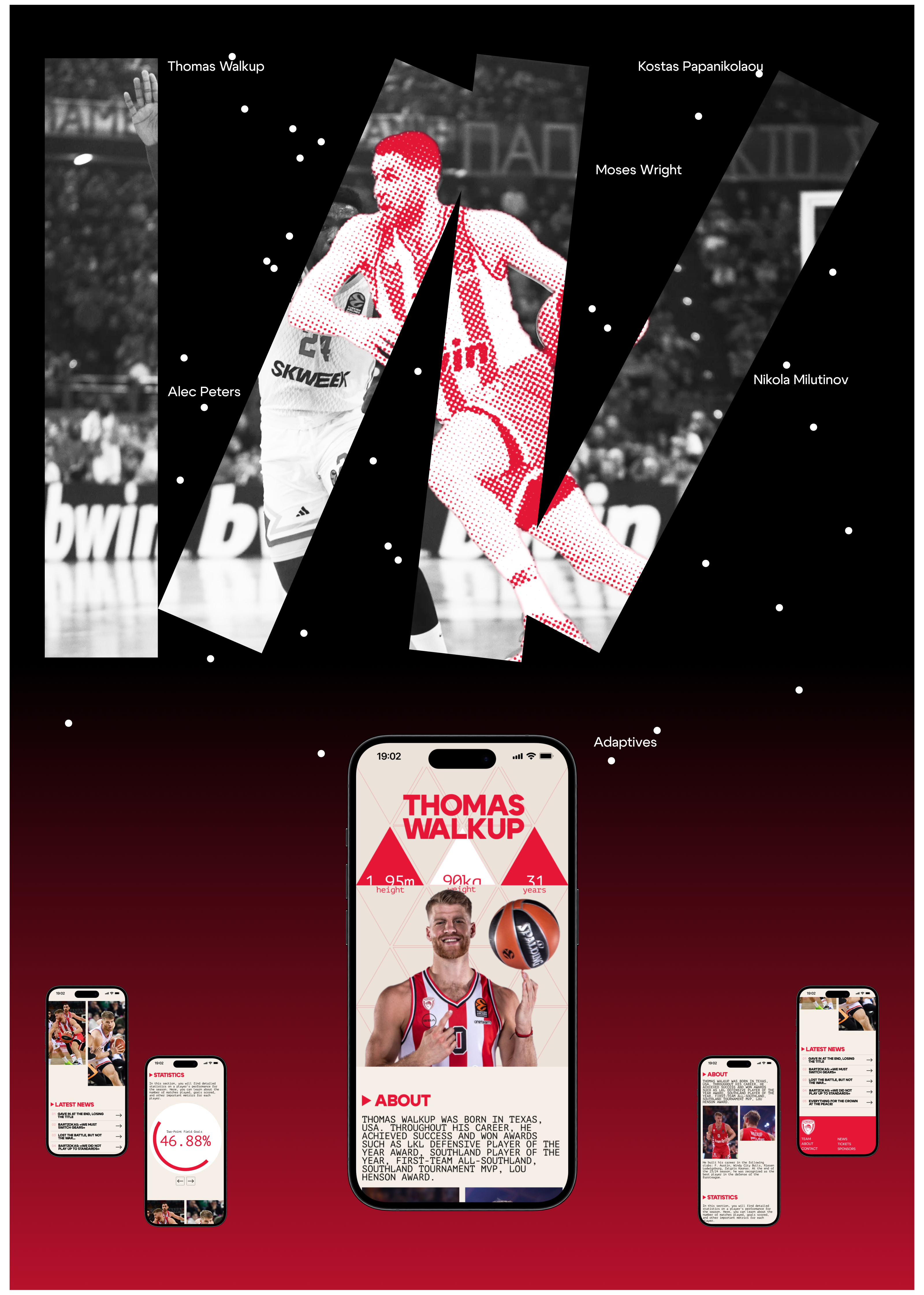 BC Olympiacos | Corporate website — Изображение №9 — Интерфейсы, Брендинг на Dprofile