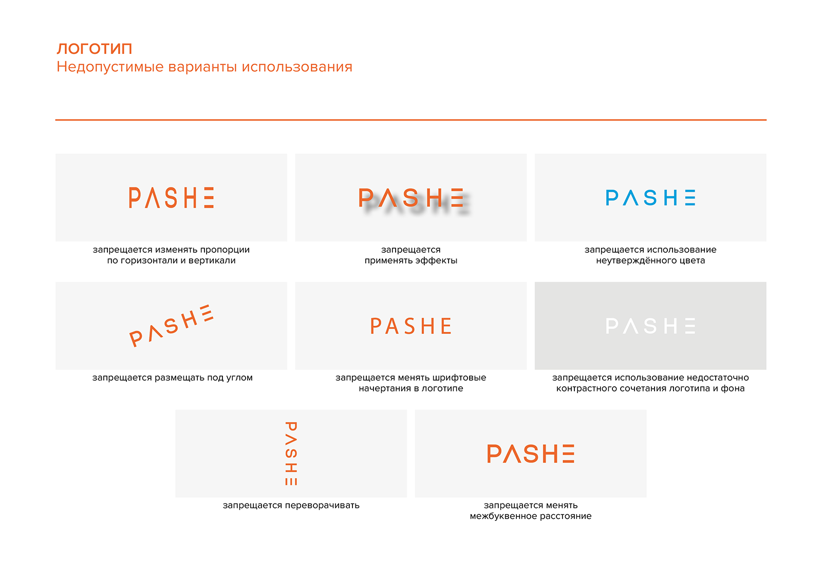 PASHE / Брендбук. Фирменный стиль. Логотип — Изображение №6 — Брендинг на Dprofile