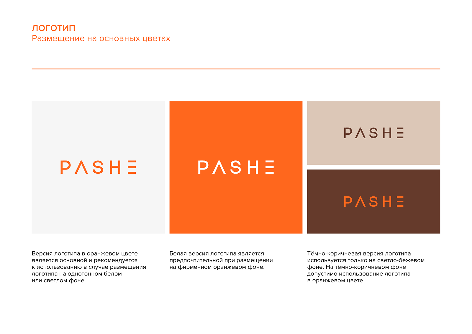 PASHE / Брендбук. Фирменный стиль. Логотип — Изображение №9 — Брендинг на Dprofile