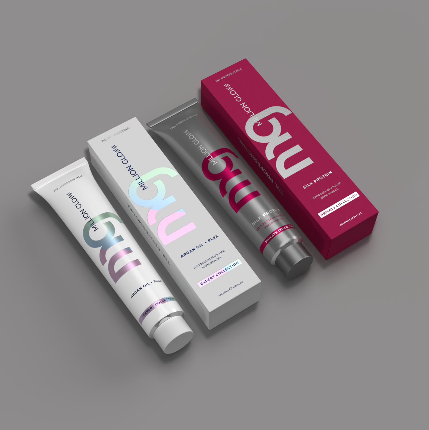 Линейка профессиональных крем красок для волос Million Glow — Изображение №1 — Брендинг, Графика на Dprofile