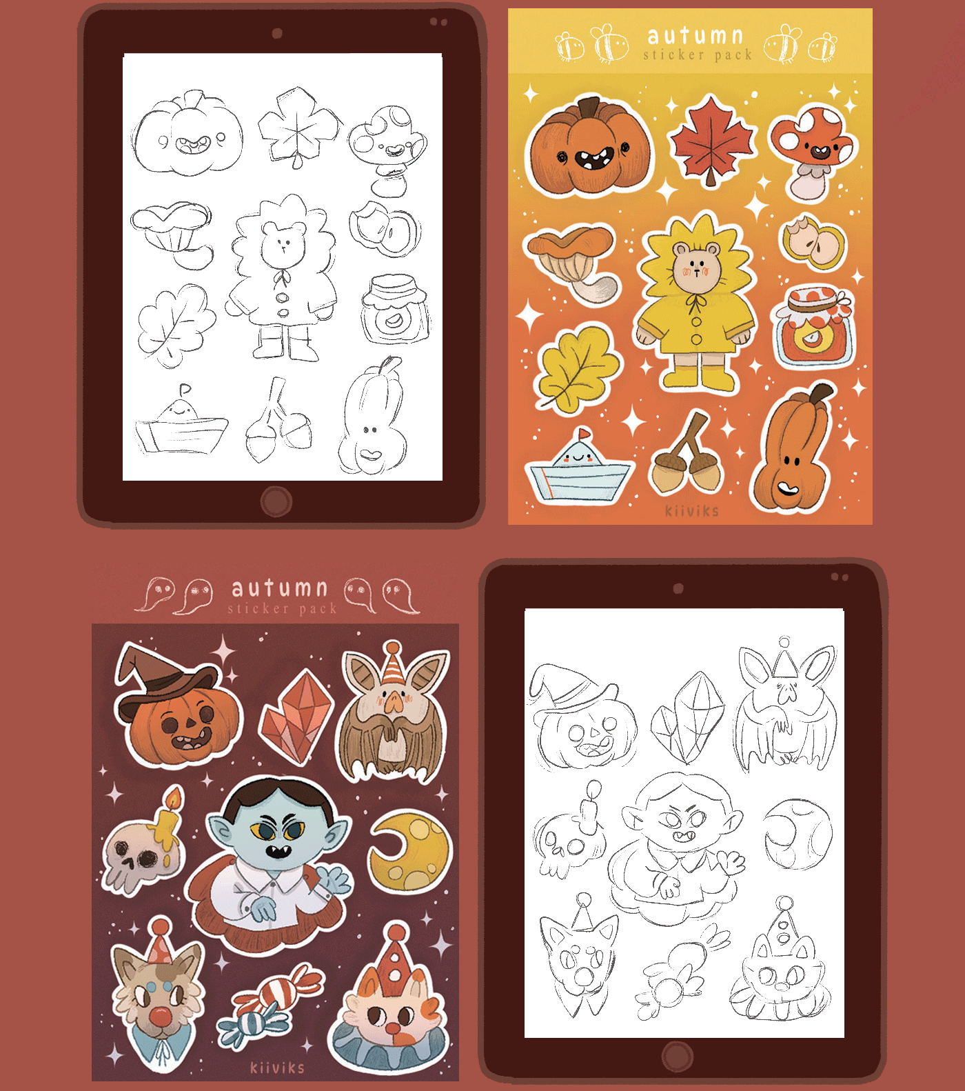 ОСЕННИЙ СТИКЕРПАК — Изображение №3 — Брендинг, Иллюстрация на Dprofile