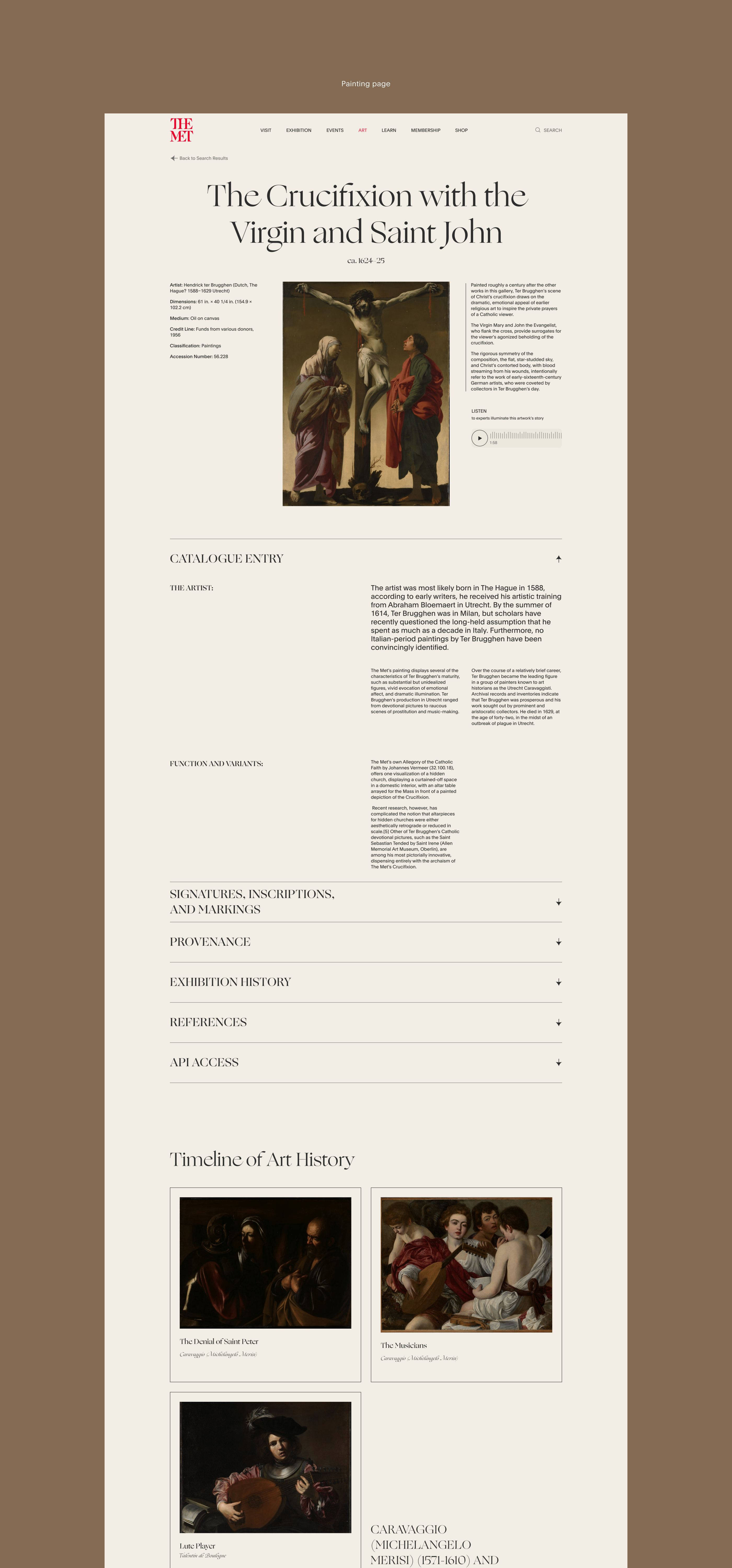 The Met Museum of Art - redesign concept — Изображение №12 — Интерфейсы, Анимация на Dprofile