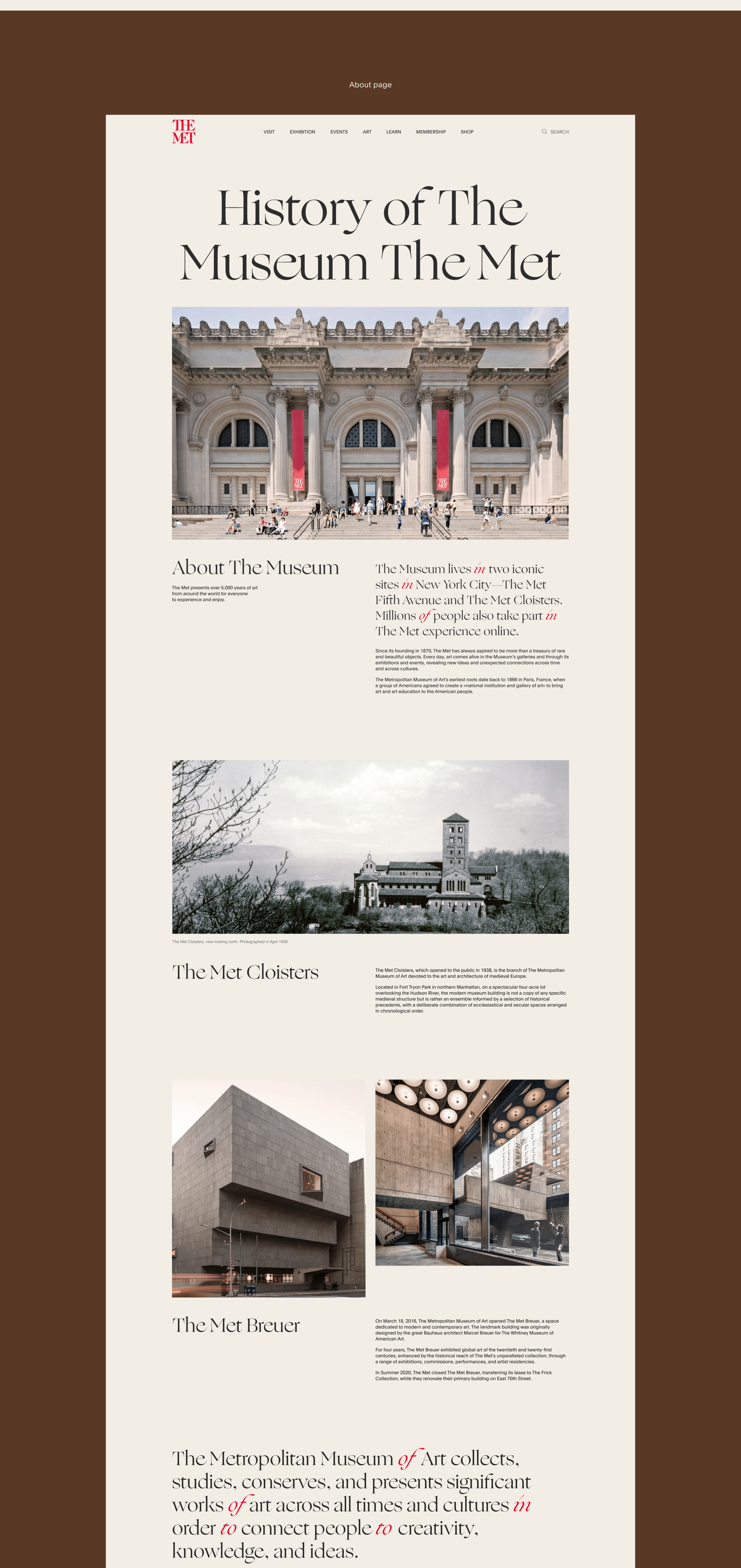The Met Museum of Art - redesign concept — Изображение №15 — Интерфейсы, Анимация на Dprofile