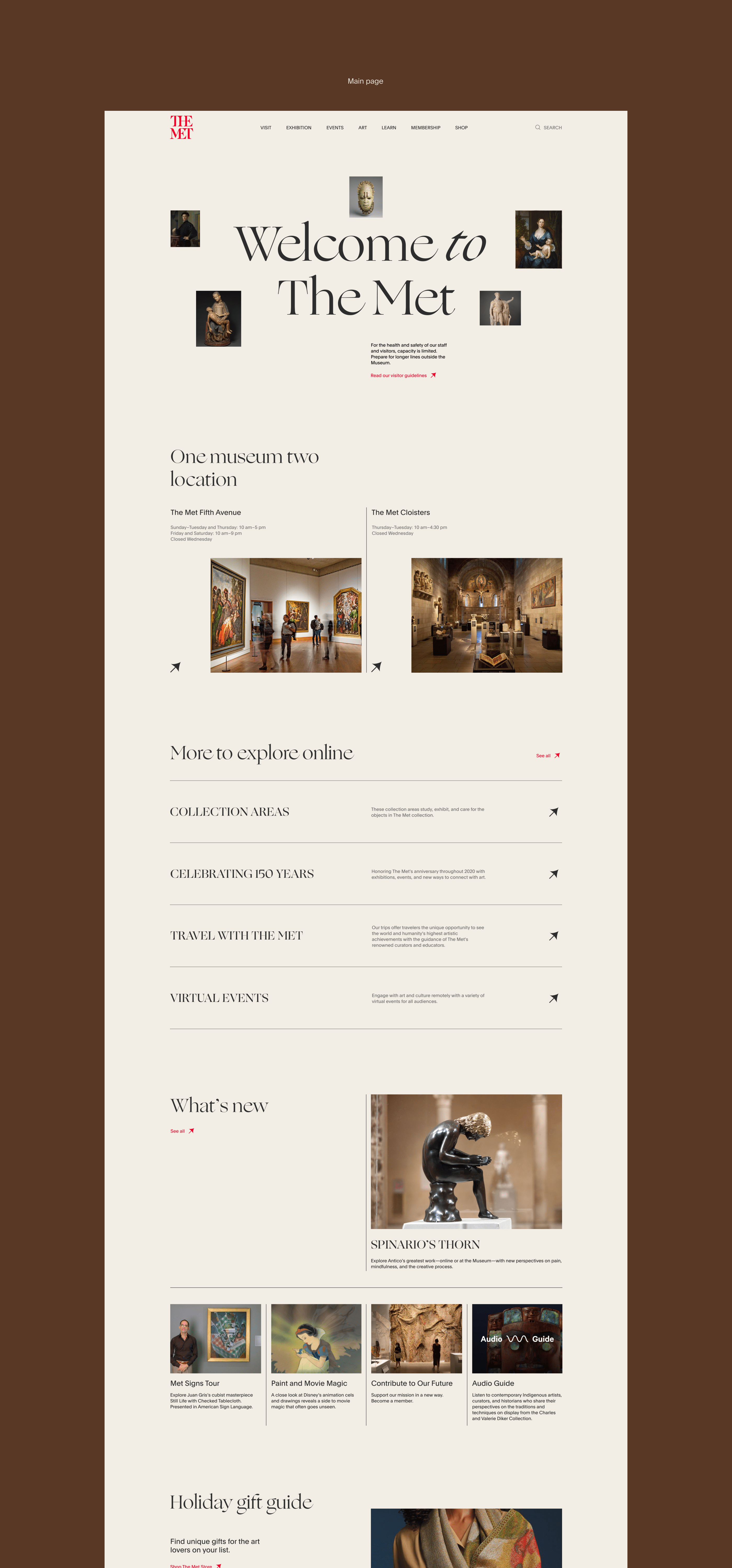 The Met Museum of Art - redesign concept — Изображение №2 — Интерфейсы, Анимация на Dprofile