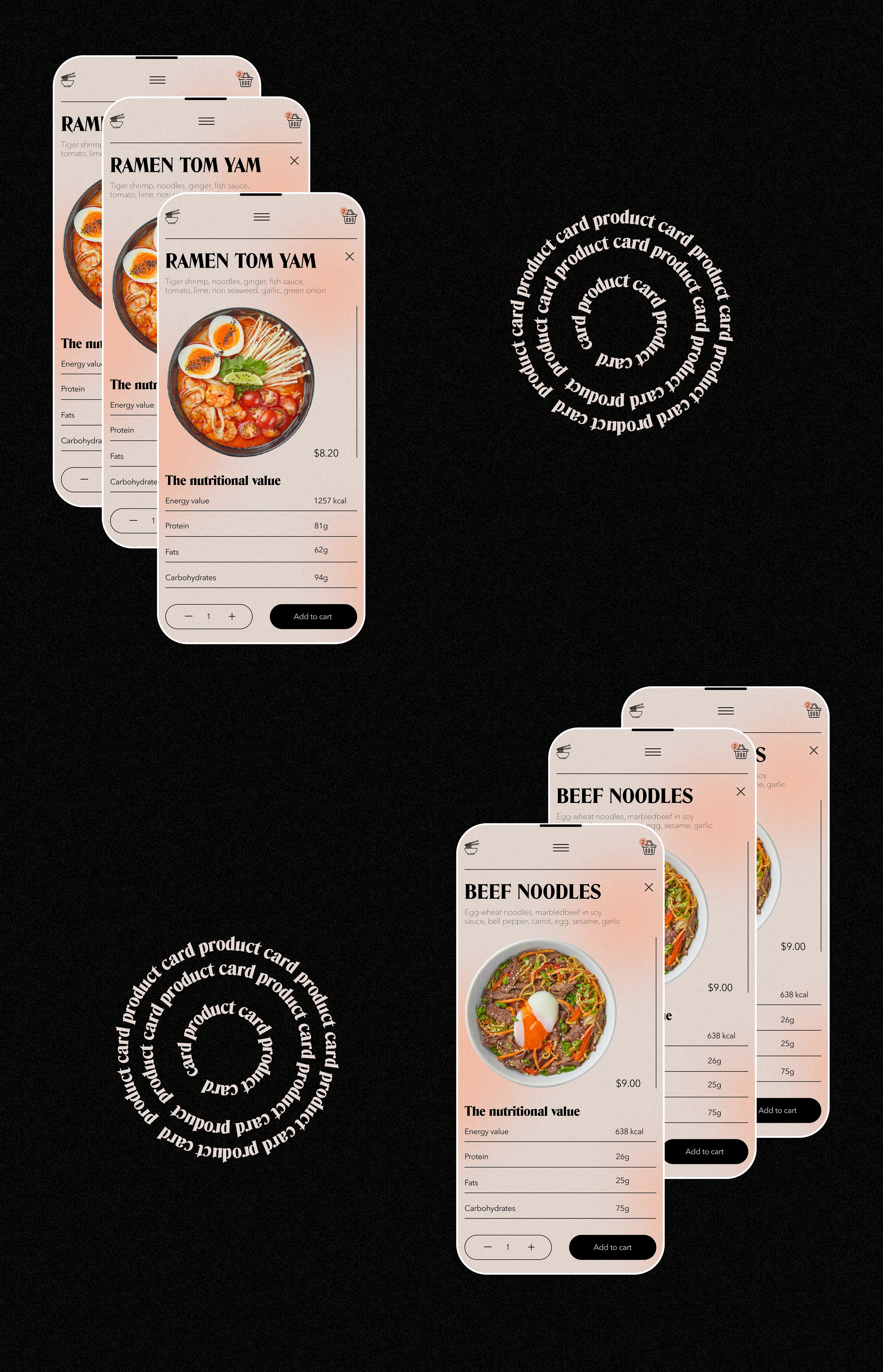 Mobile app "Ramen&Noodles" (2021) — Изображение №5 — Интерфейсы на Dprofile