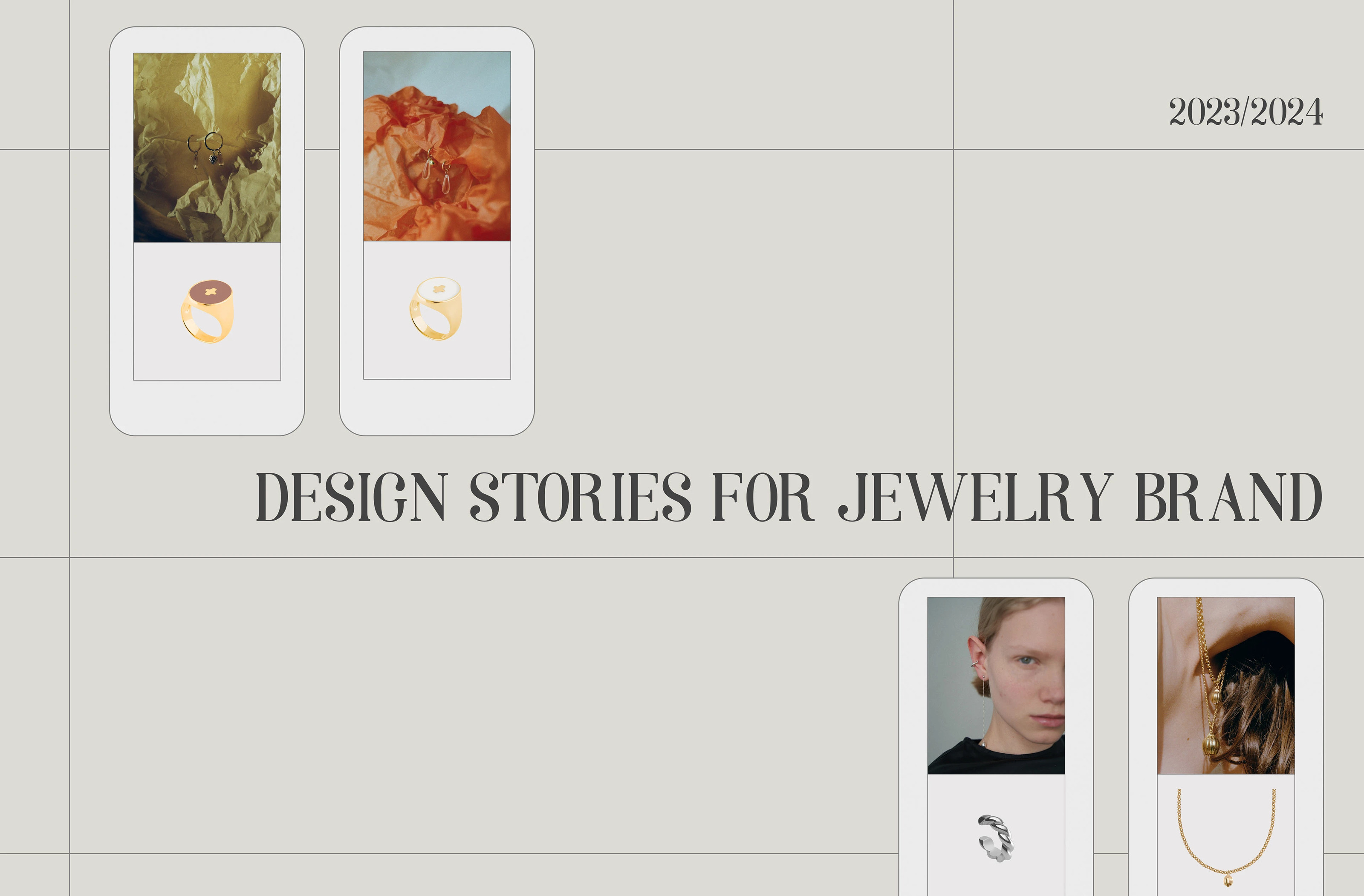 Design stories for jewelry brand (2023-2024) — Изображение №1 — Интерфейсы на Dprofile