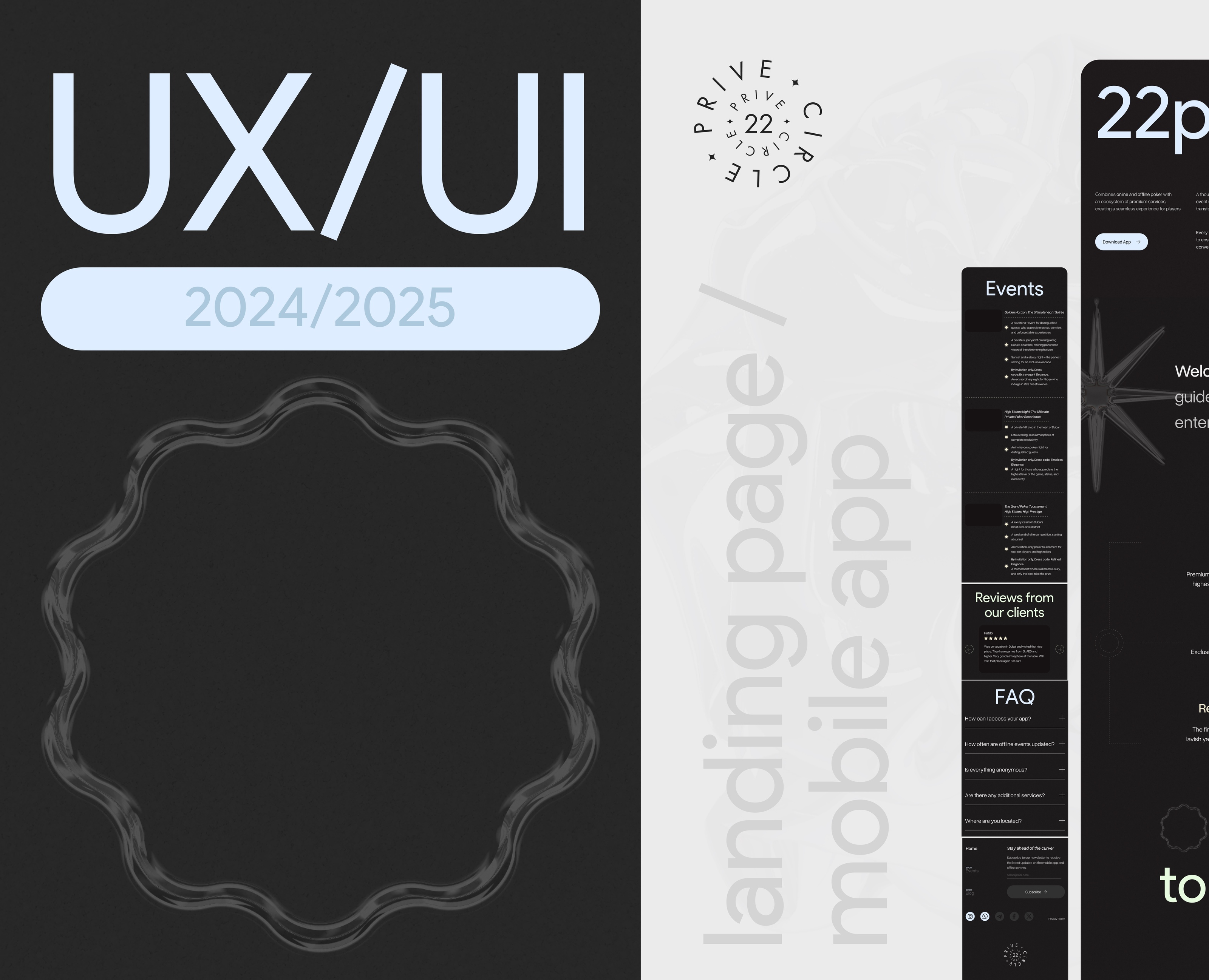 Landing page&mobile app for 22Prive (2024-2025) на Dprofile