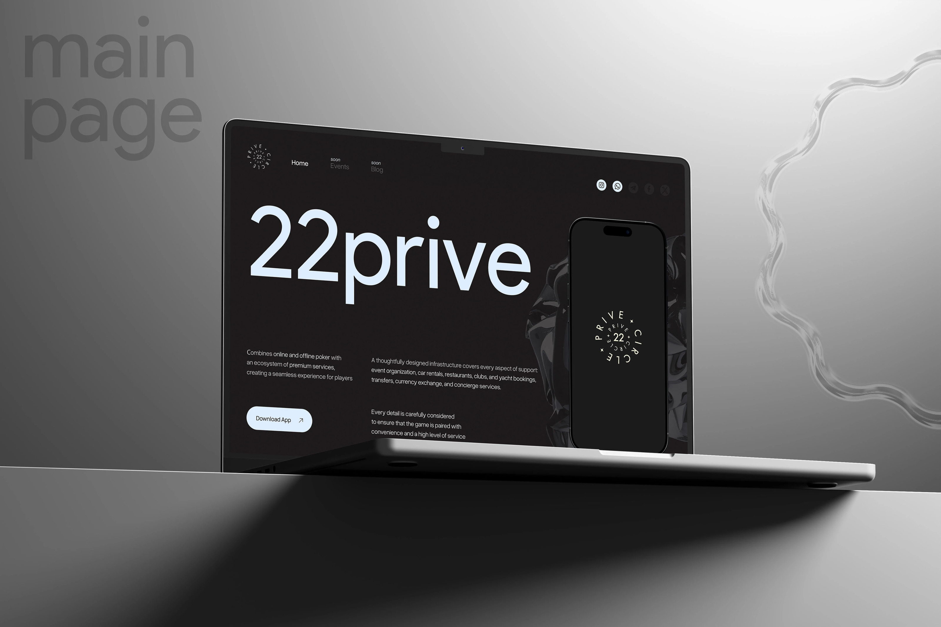 Landing page&mobile app for 22Prive (2024-2025) — Изображение №4 — Интерфейсы на Dprofile