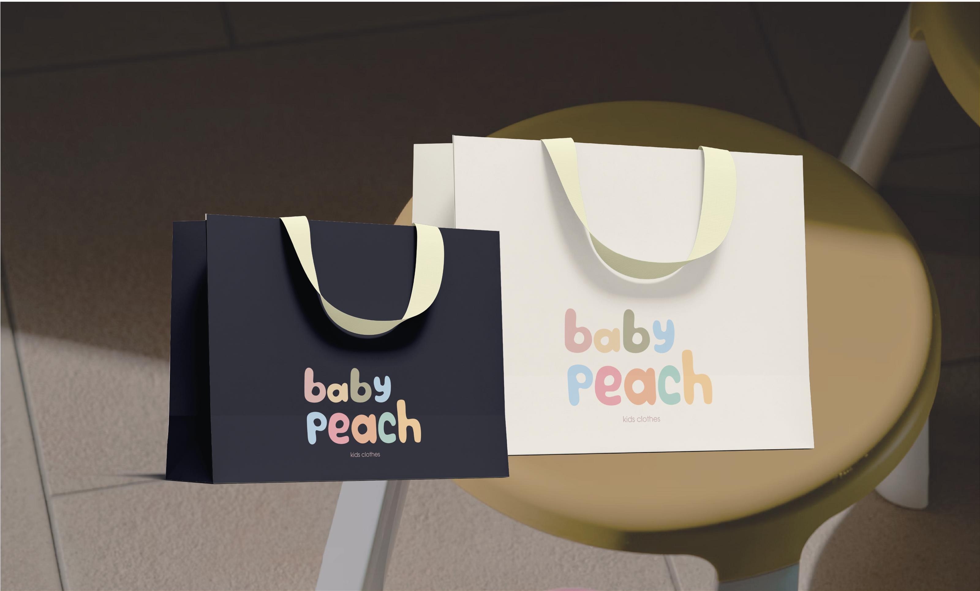 baby peach | identity for a children's clothing brand — Изображение №8 — Брендинг, Графика на Dprofile