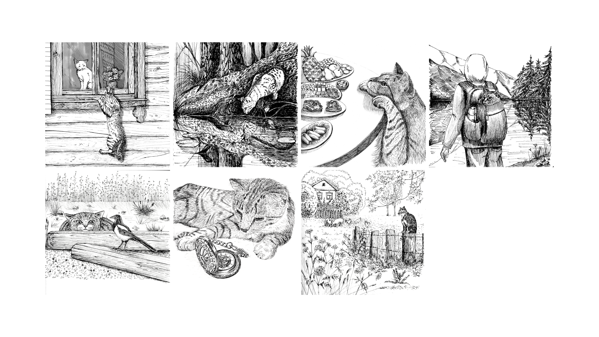 Коллекция ч/б иллюстраций для Inktober2022 — Изображение №7 — Иллюстрация, Графика на Dprofile