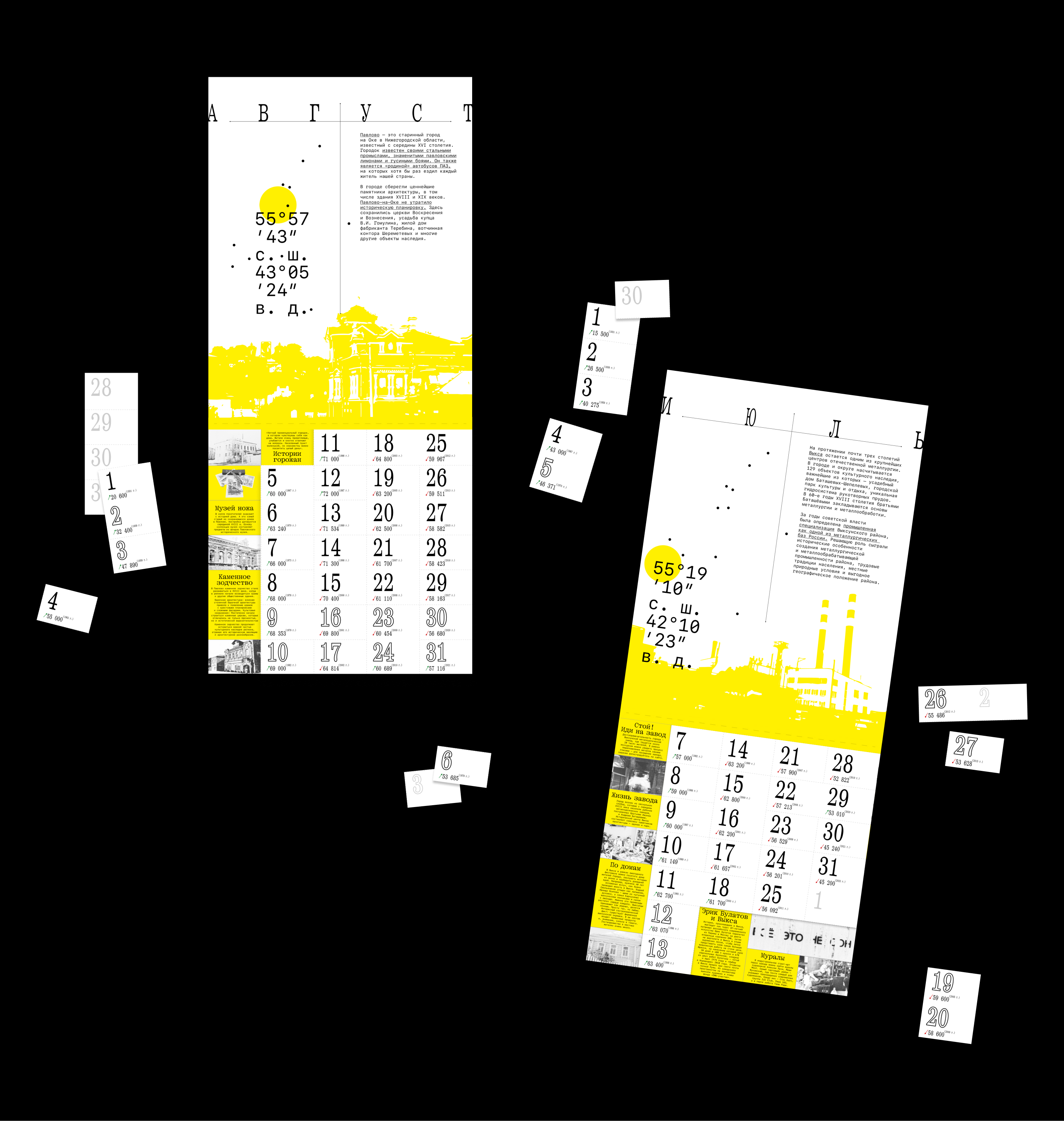 Календарь 2025. Исчезающие. Моногорода Нижегородской области — Изображение №10 — Графика на Dprofile