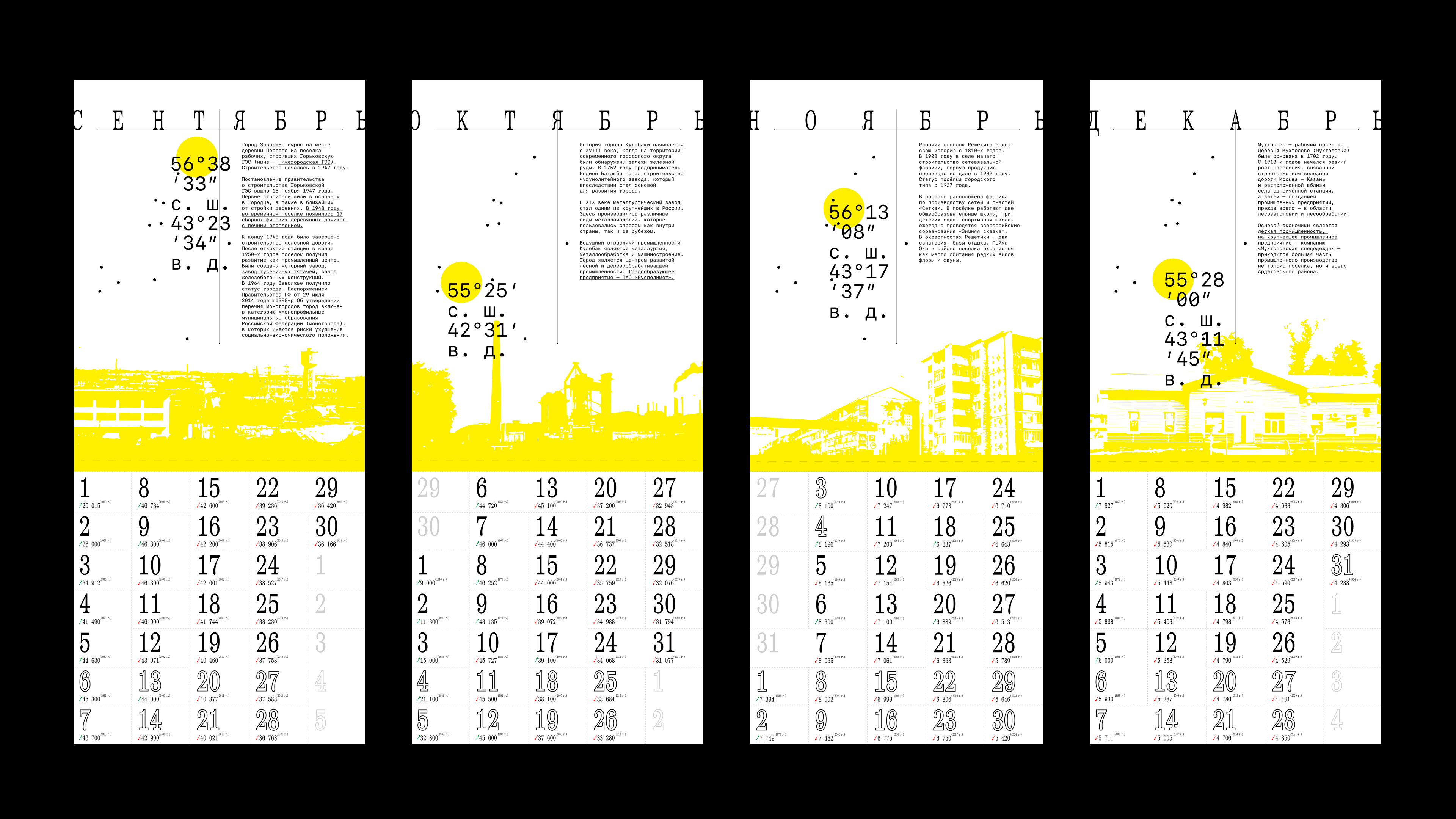 Календарь 2025. Исчезающие. Моногорода Нижегородской области — Изображение №11 — Графика на Dprofile