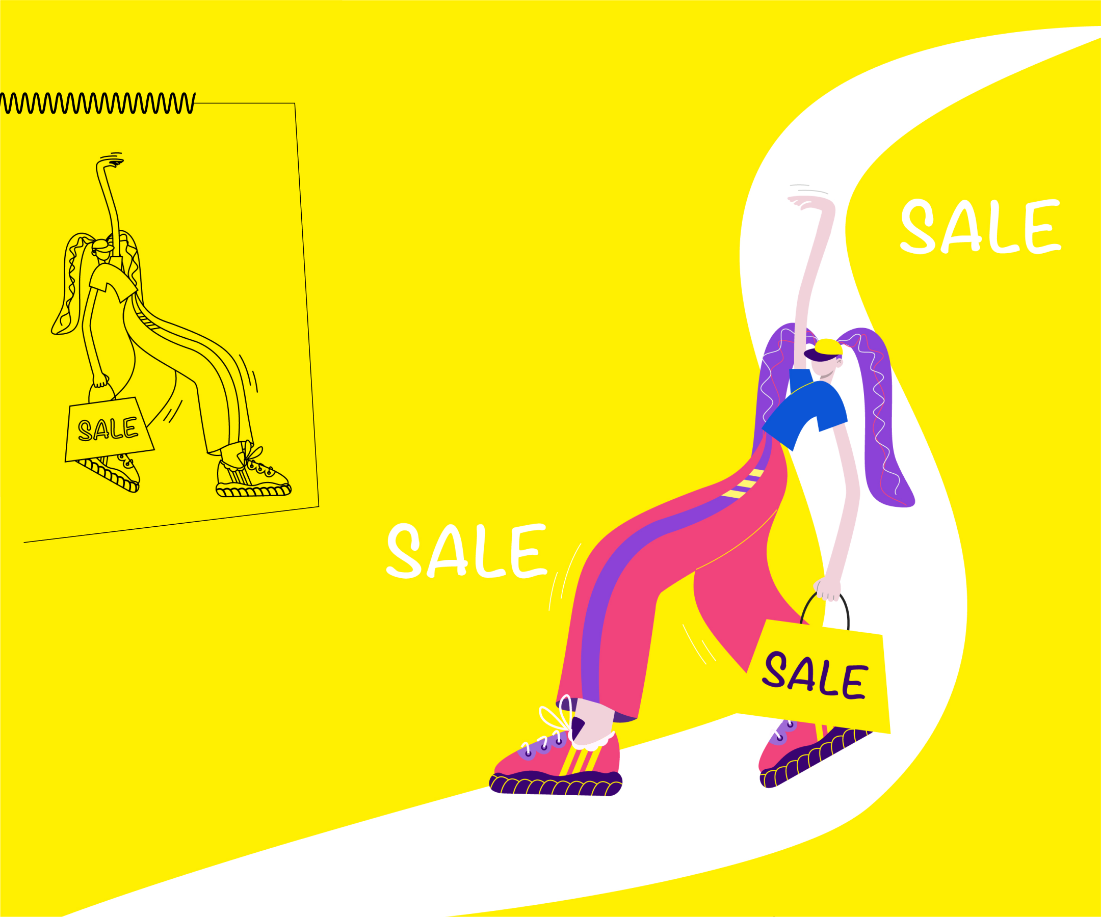 SneakerArt: Window Advertising for Summer Sale — Изображение №6 — Иллюстрация на Dprofile