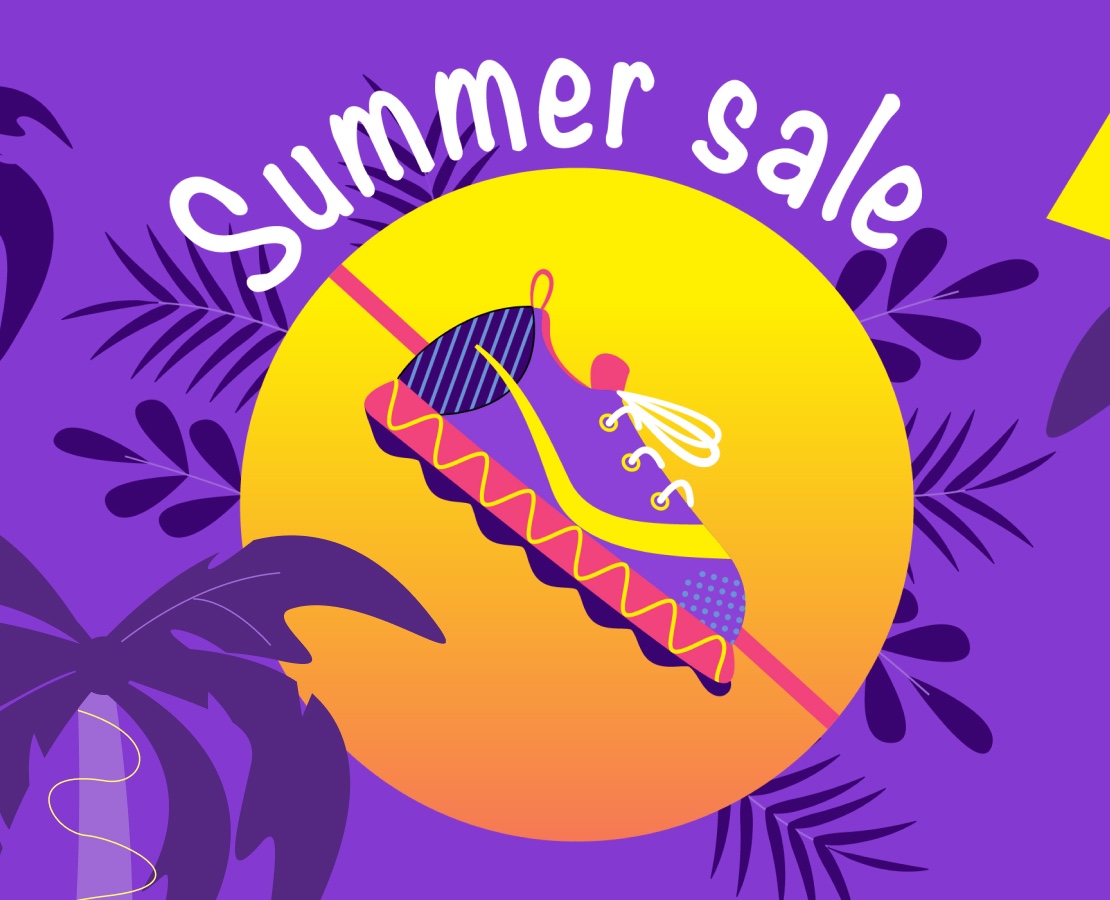 SneakerArt: Window Advertising for Summer Sale — Иллюстрация на Dprofile