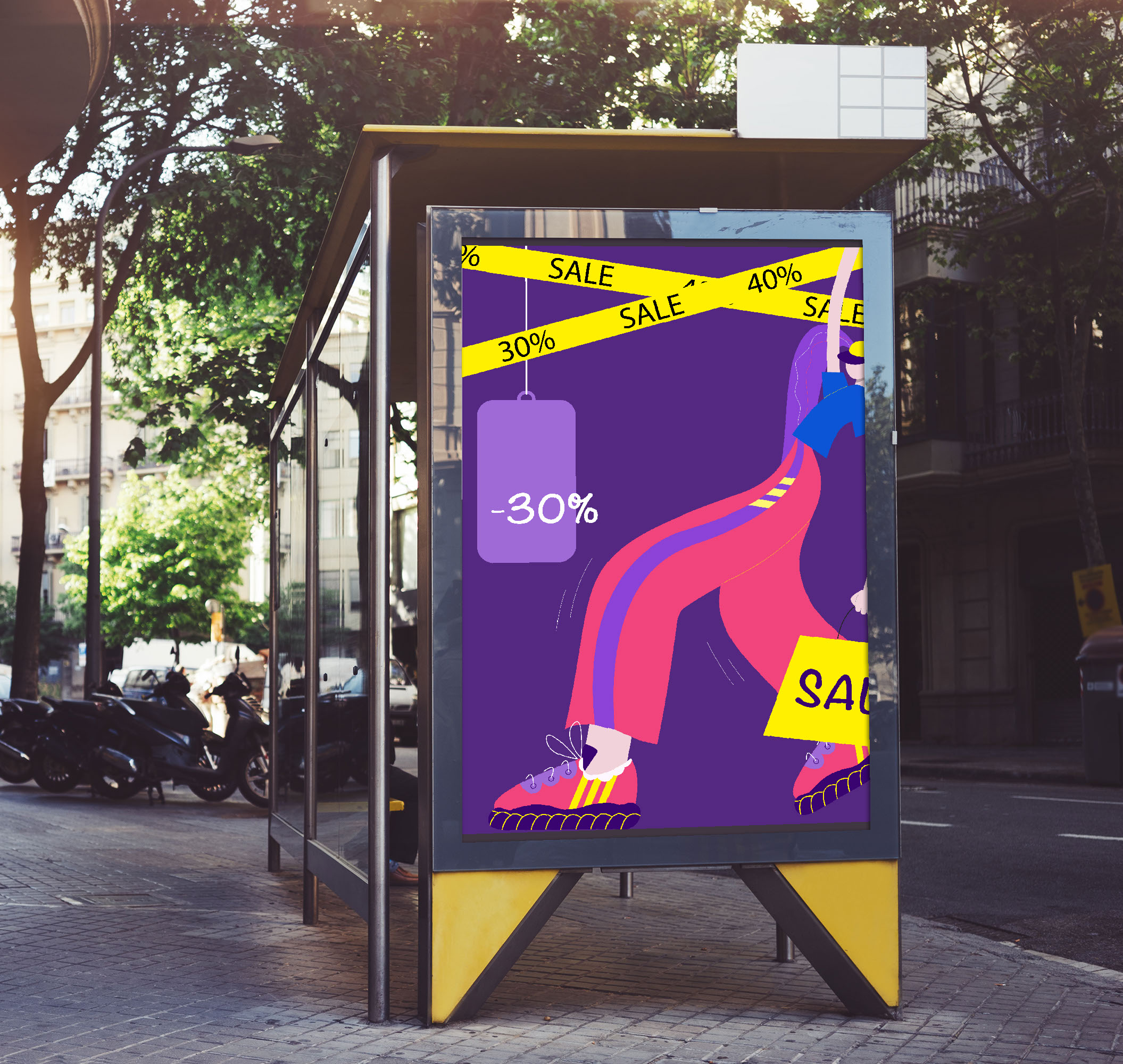 SneakerArt: Window Advertising for Summer Sale — Изображение №11 — Иллюстрация на Dprofile